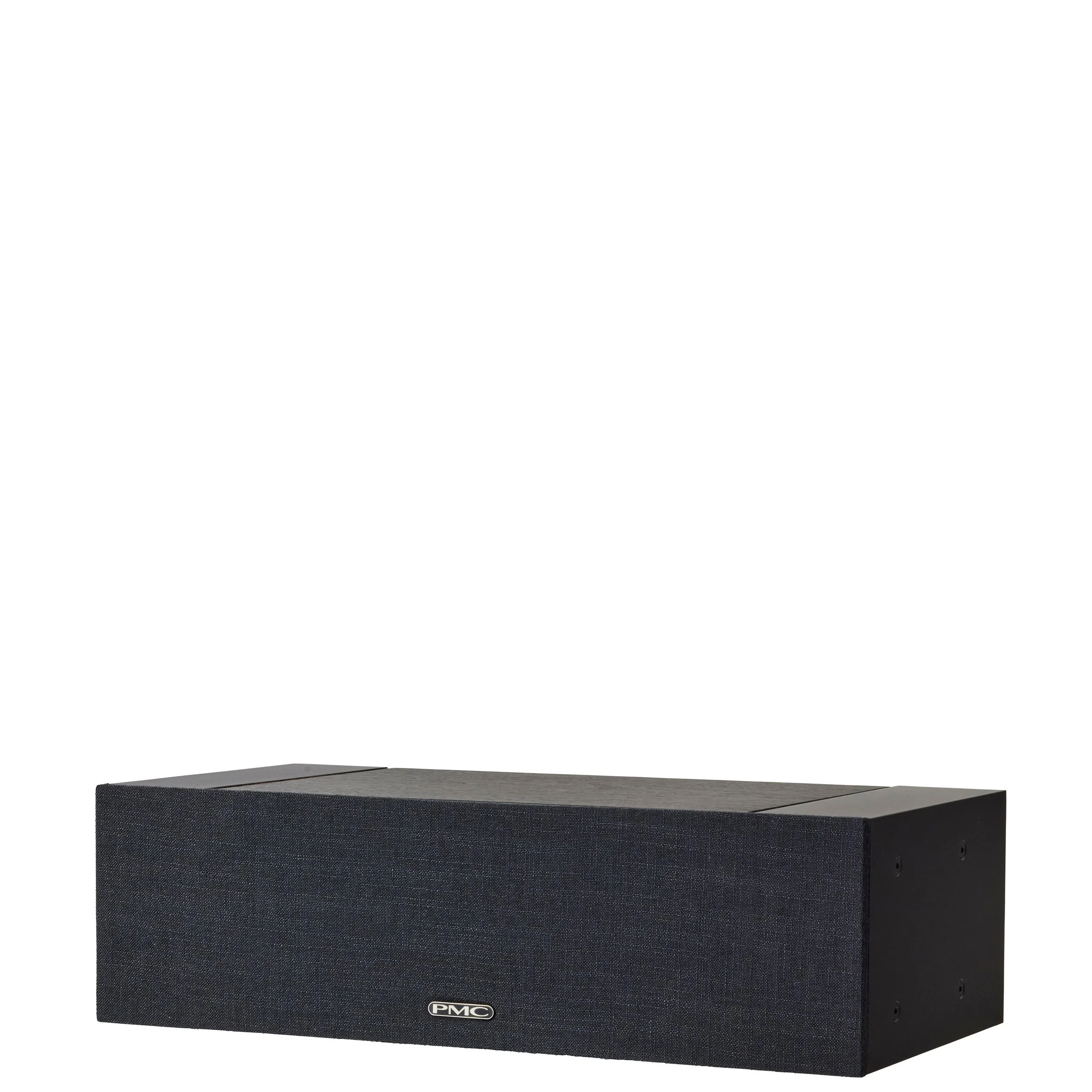 Angled view of the PMC prophecyC centre channel speaker with grille.