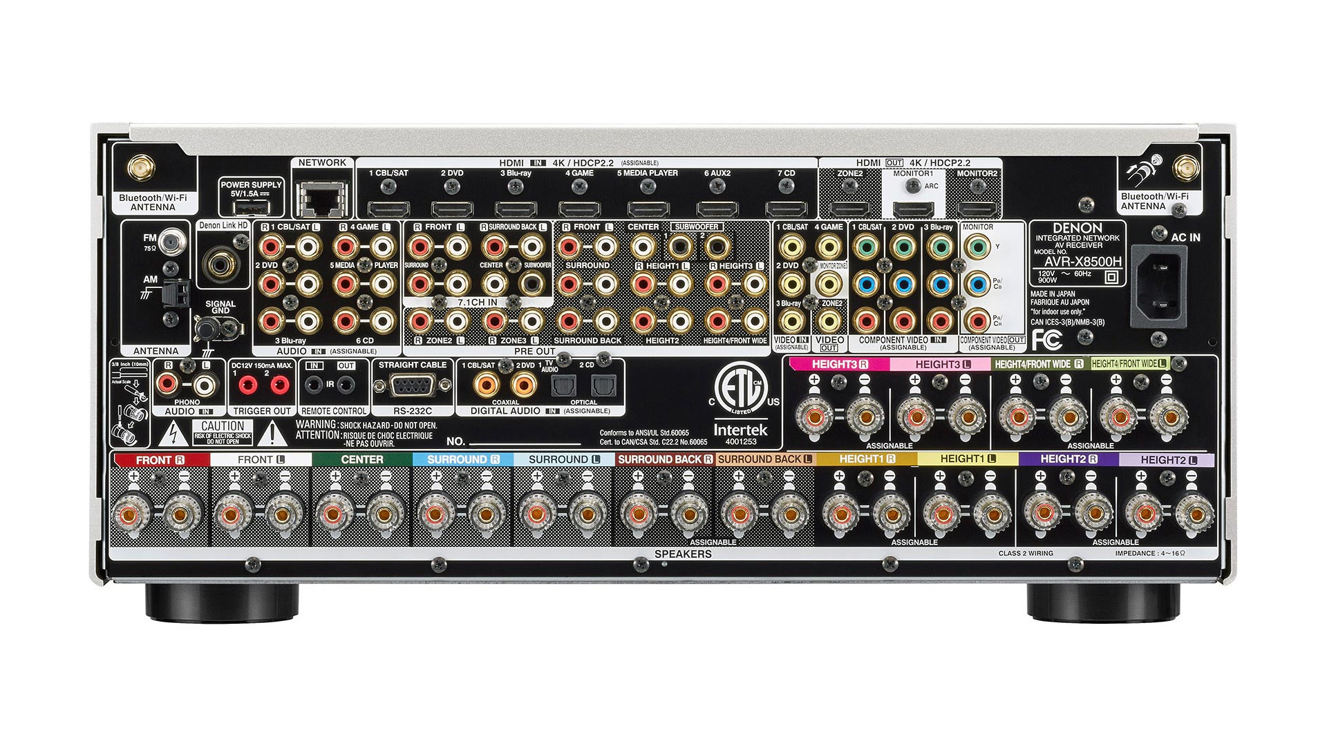 Denon AVR-X8500H AV Surround Receiver (Back) in Winnipeg at Creative Audio