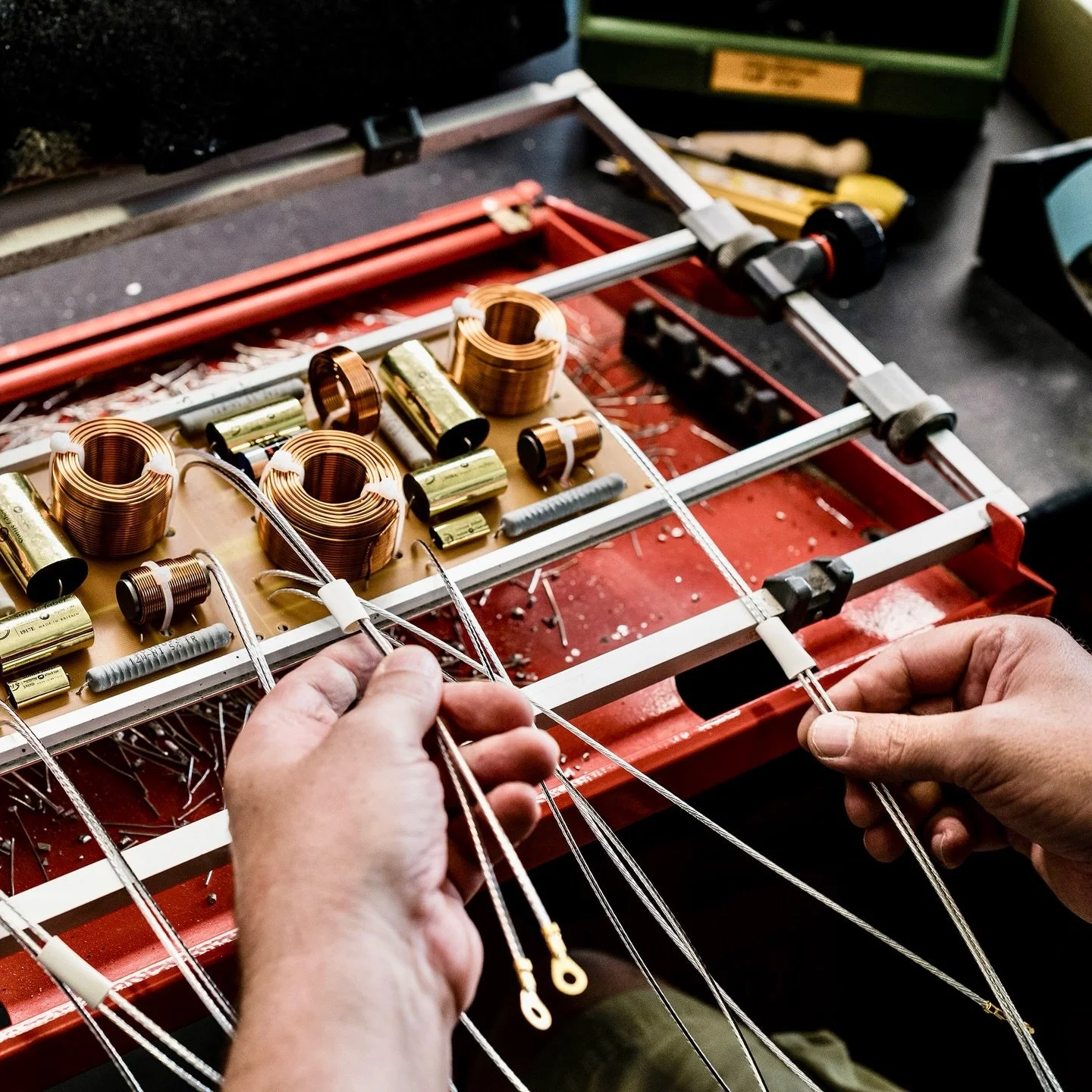 The crossover is a circuit in the speaker that divides the frequencies between the different drivers: tweeter, midrange, and woofers.
 
Sonus faber Olympica Nova speakers feature their Paracross Topology crossover designs which work to reduce the eff