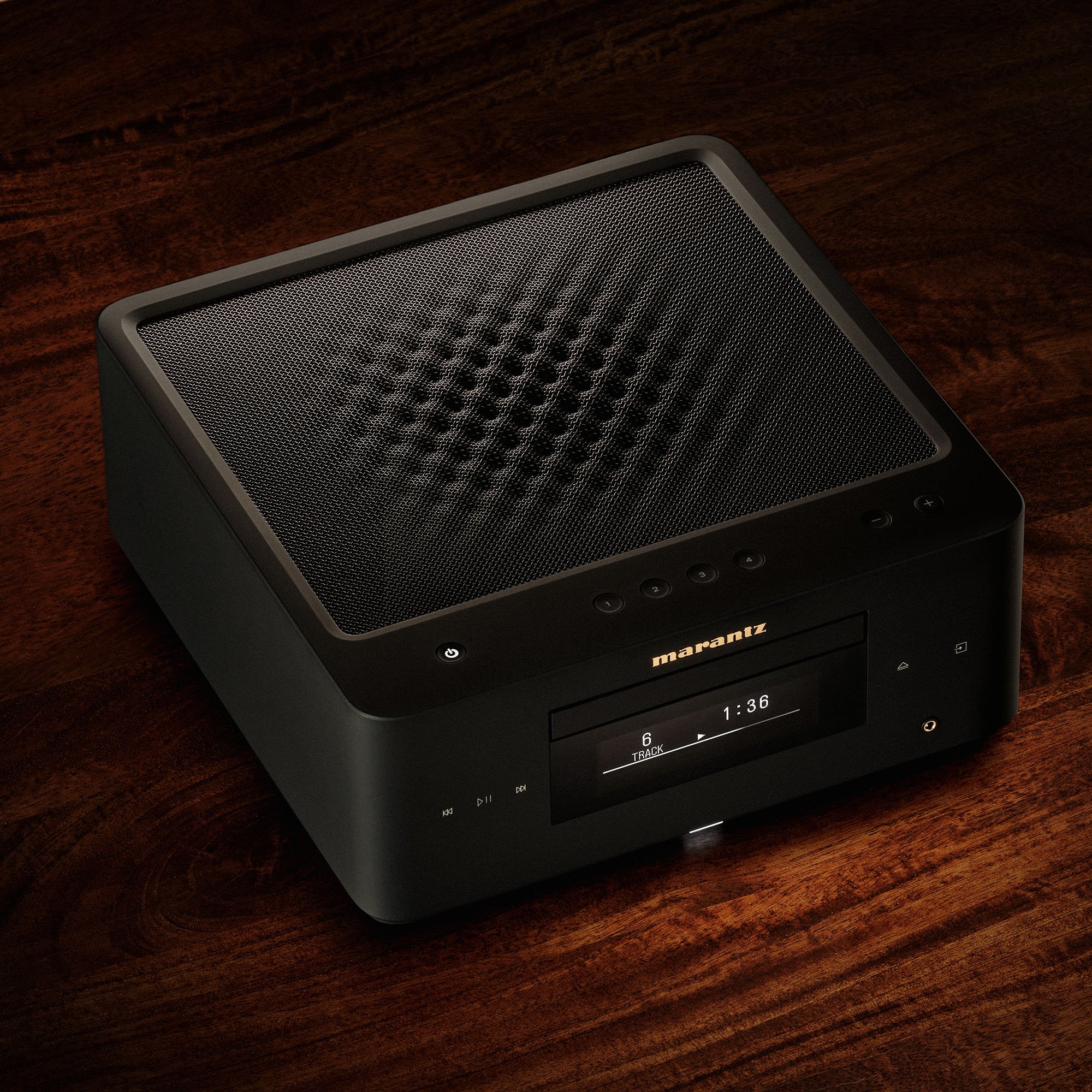 Top view of the Marantz MCR 60n mini-system showing compact size.
