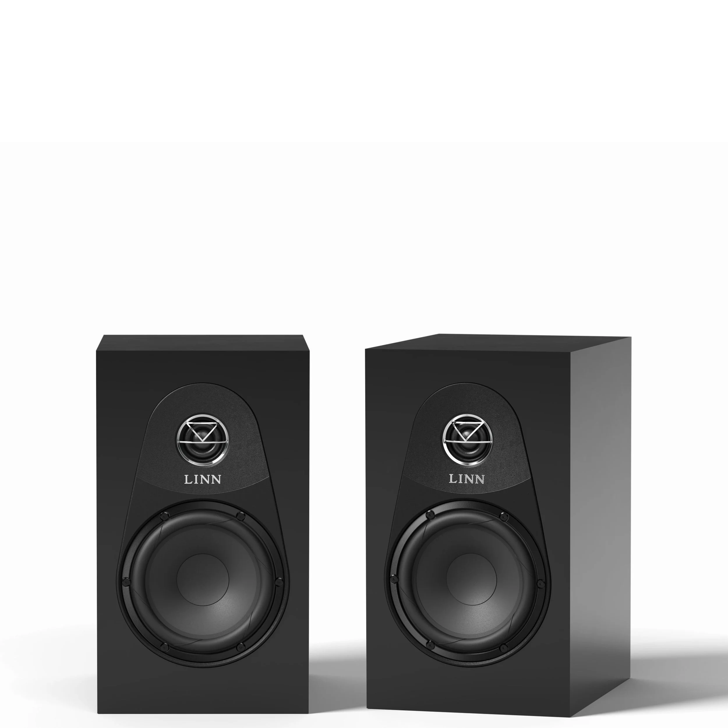 Linn 119 bookshelf speakers shown in black.