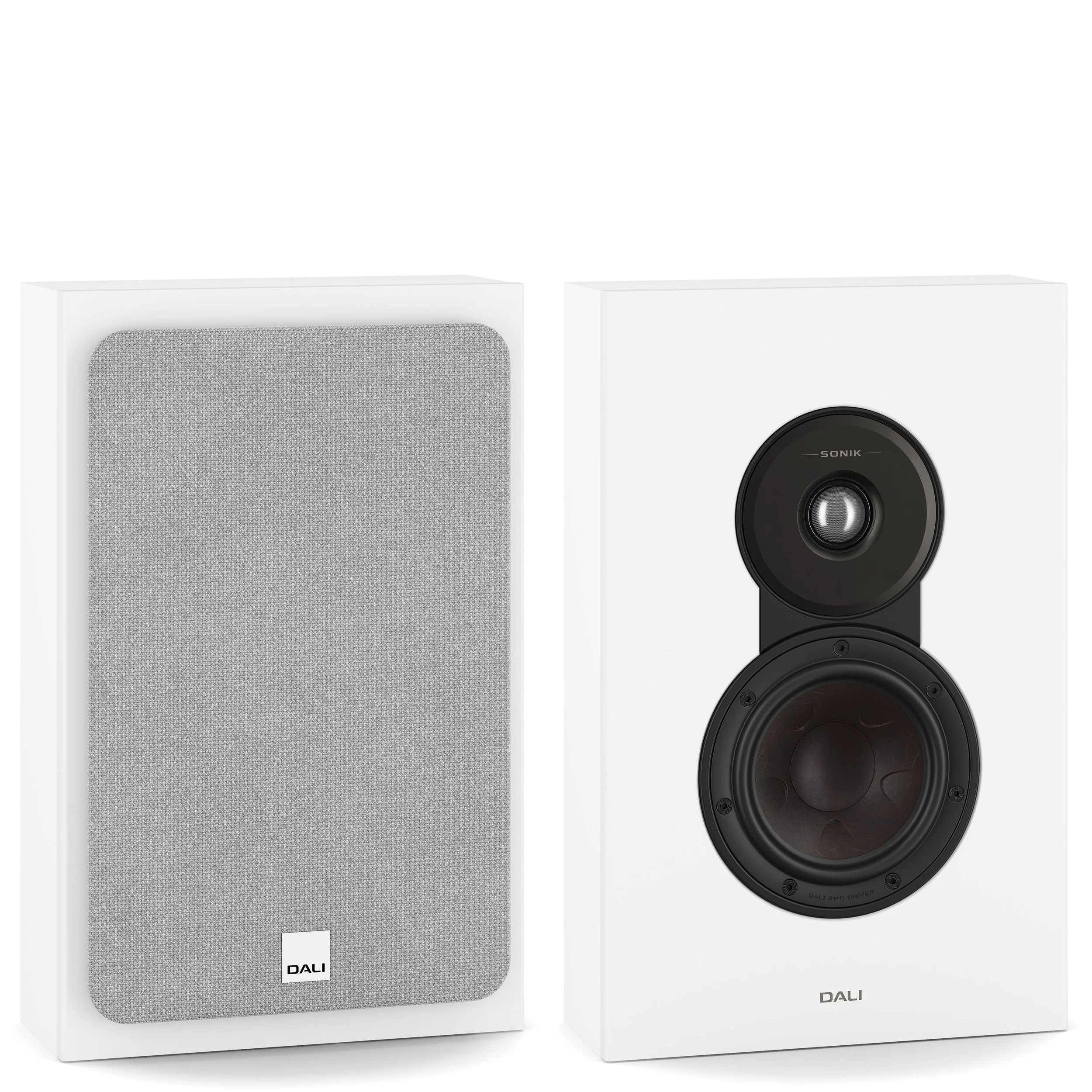 DALI Sonik On-wall speaker shown in white.