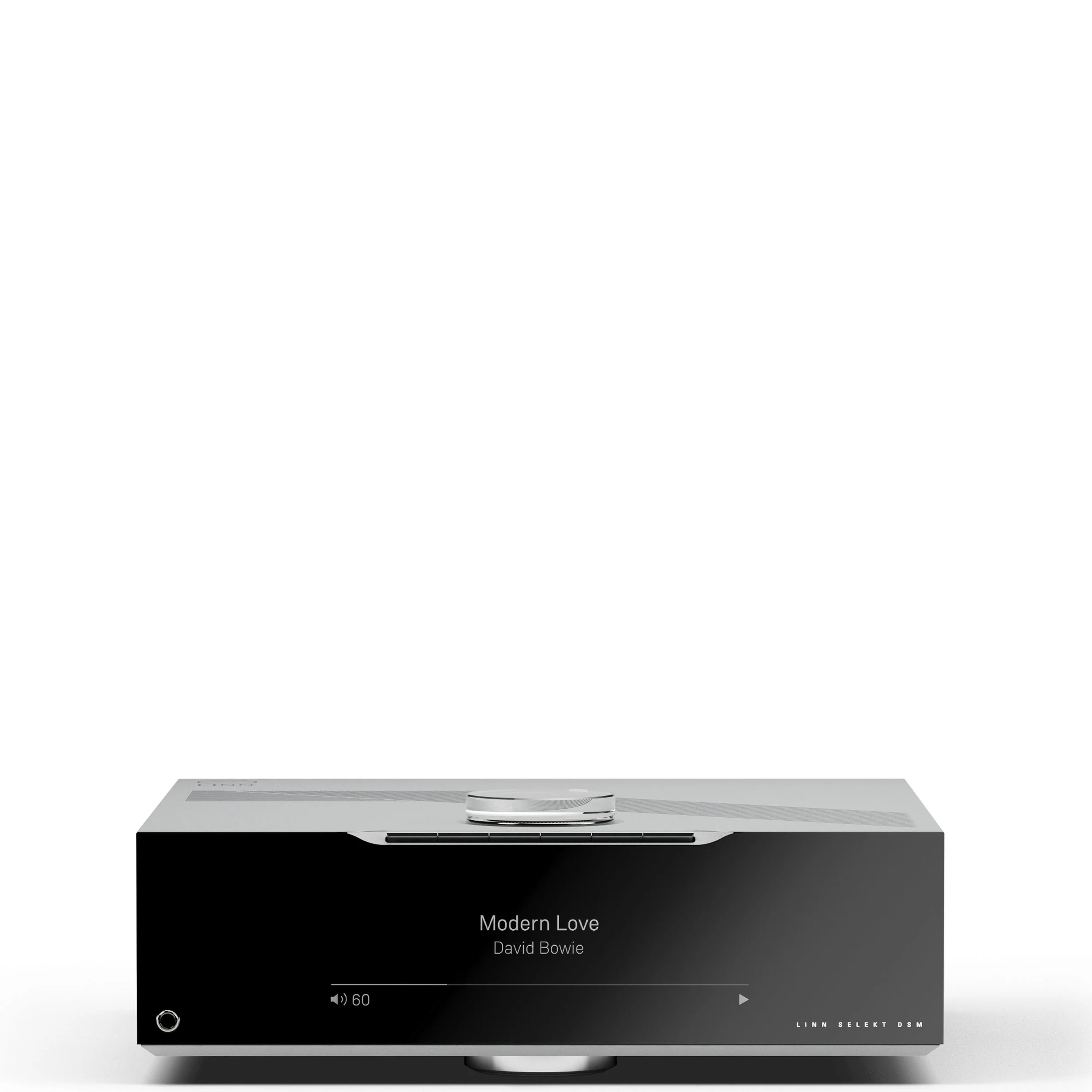 Front view of the Linn Selekt DSM Classic Hub in silver.