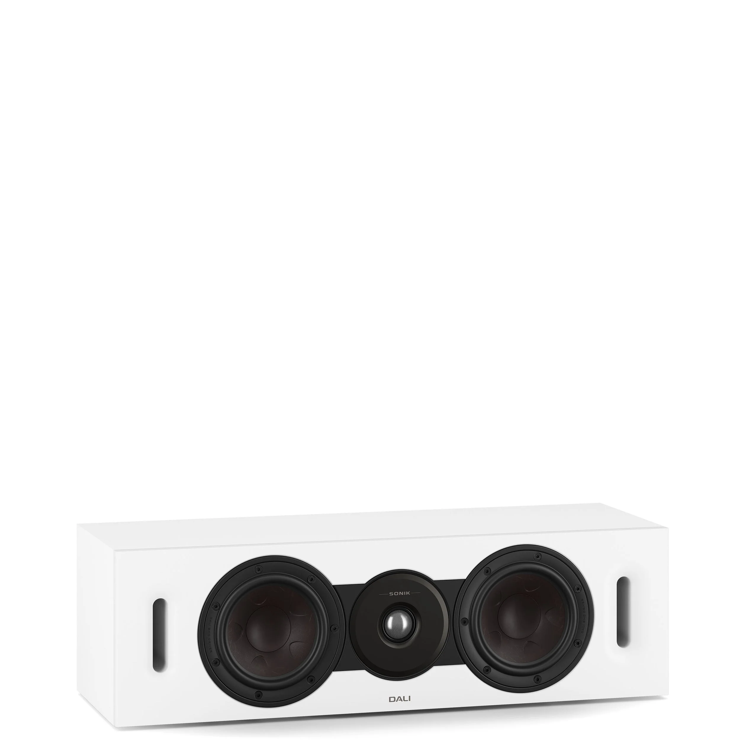 DALI Sonik Cinema centre speaker shown in white.