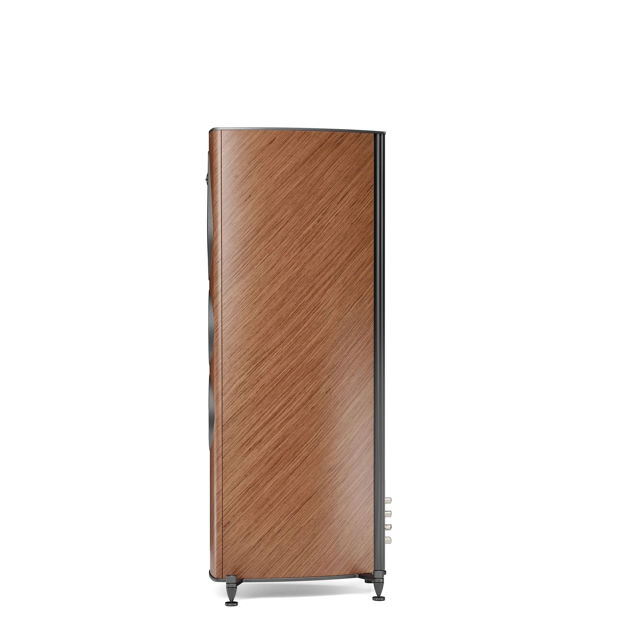 Side view of the Sonus faber Olympica III G3 floorstanding speaker in walnut.
