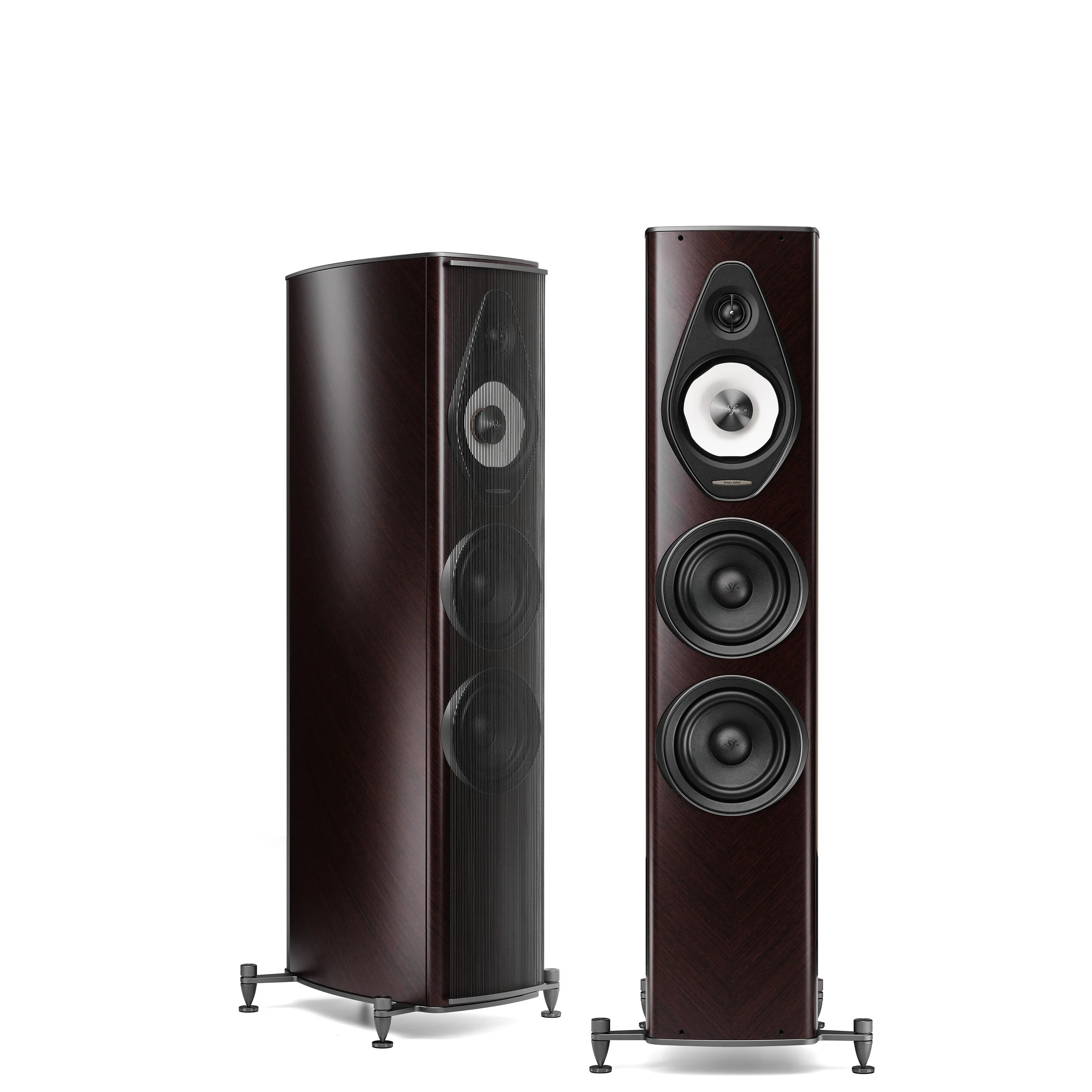 Sonus faber Olympica III G3 floorstanding speakers shown in wenge.