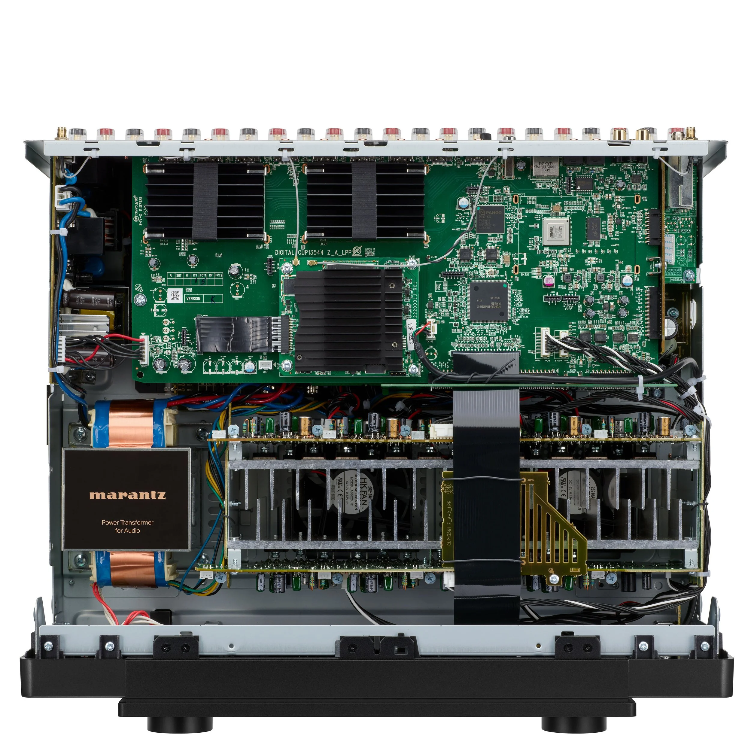 Inside view of the Marantz Cinema 50 Series 2 AV receiver.