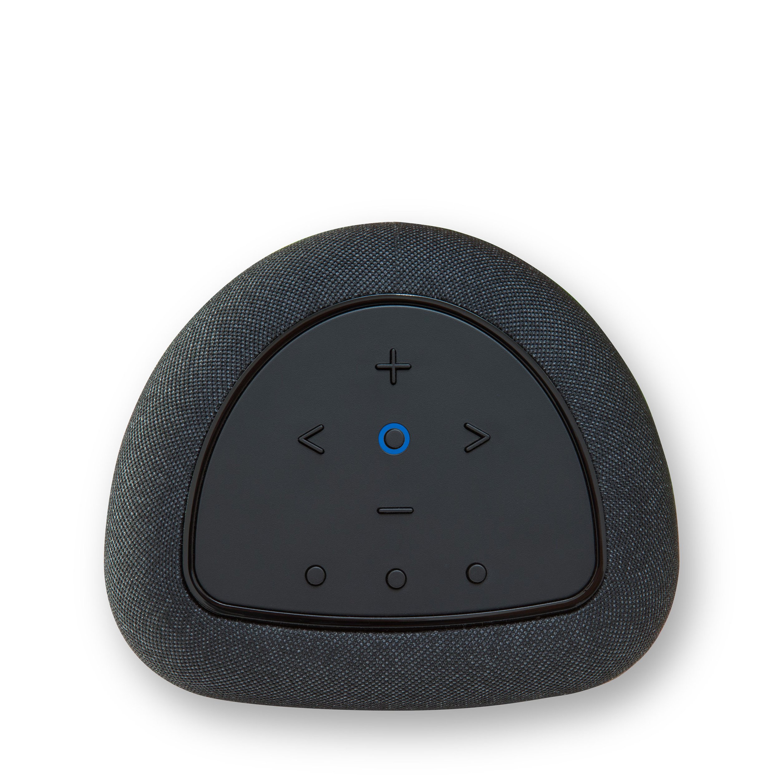 Top view of the Bluesound PULSE FLEX in black showing touch controls.