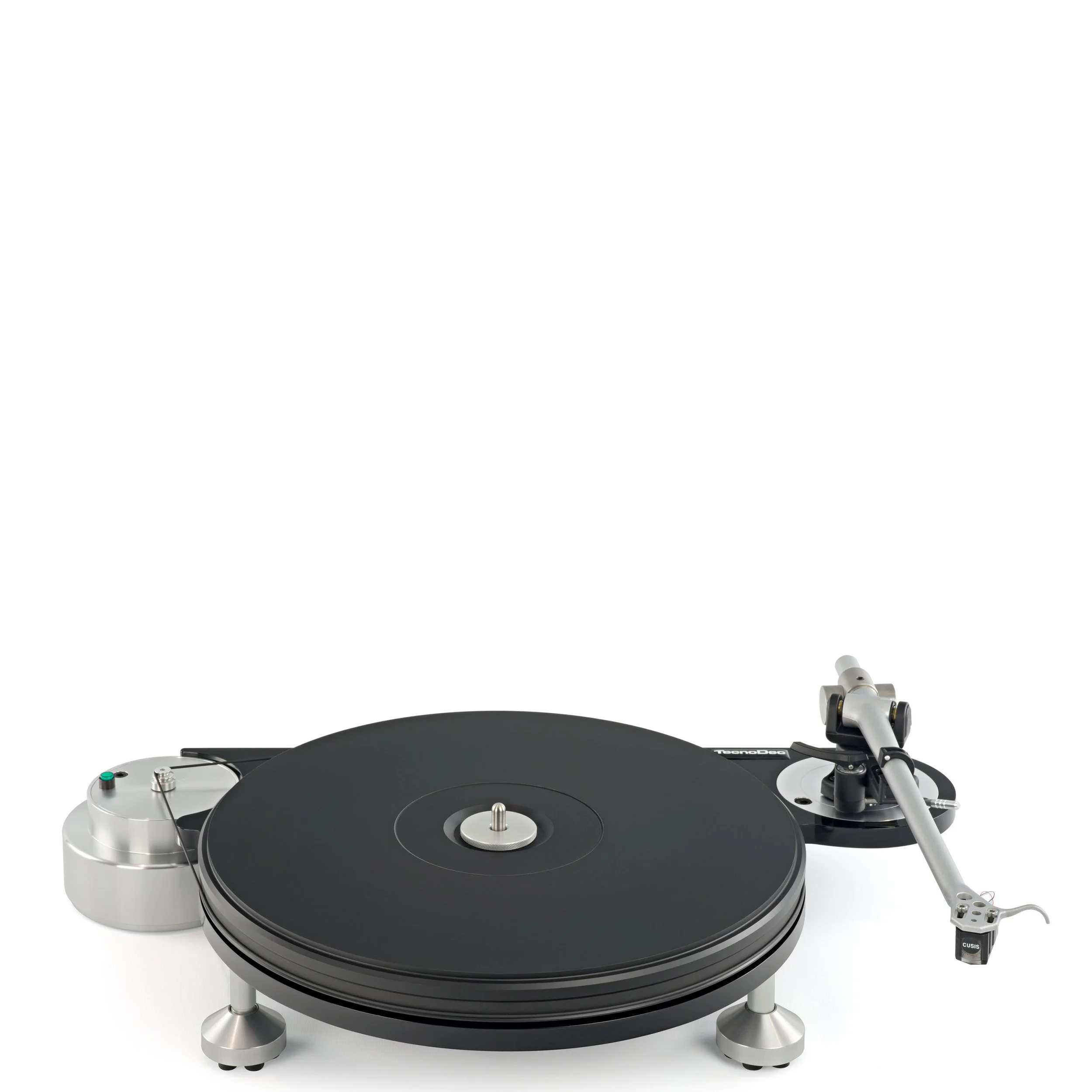 Front view of the Michell Tecnodec turntable.