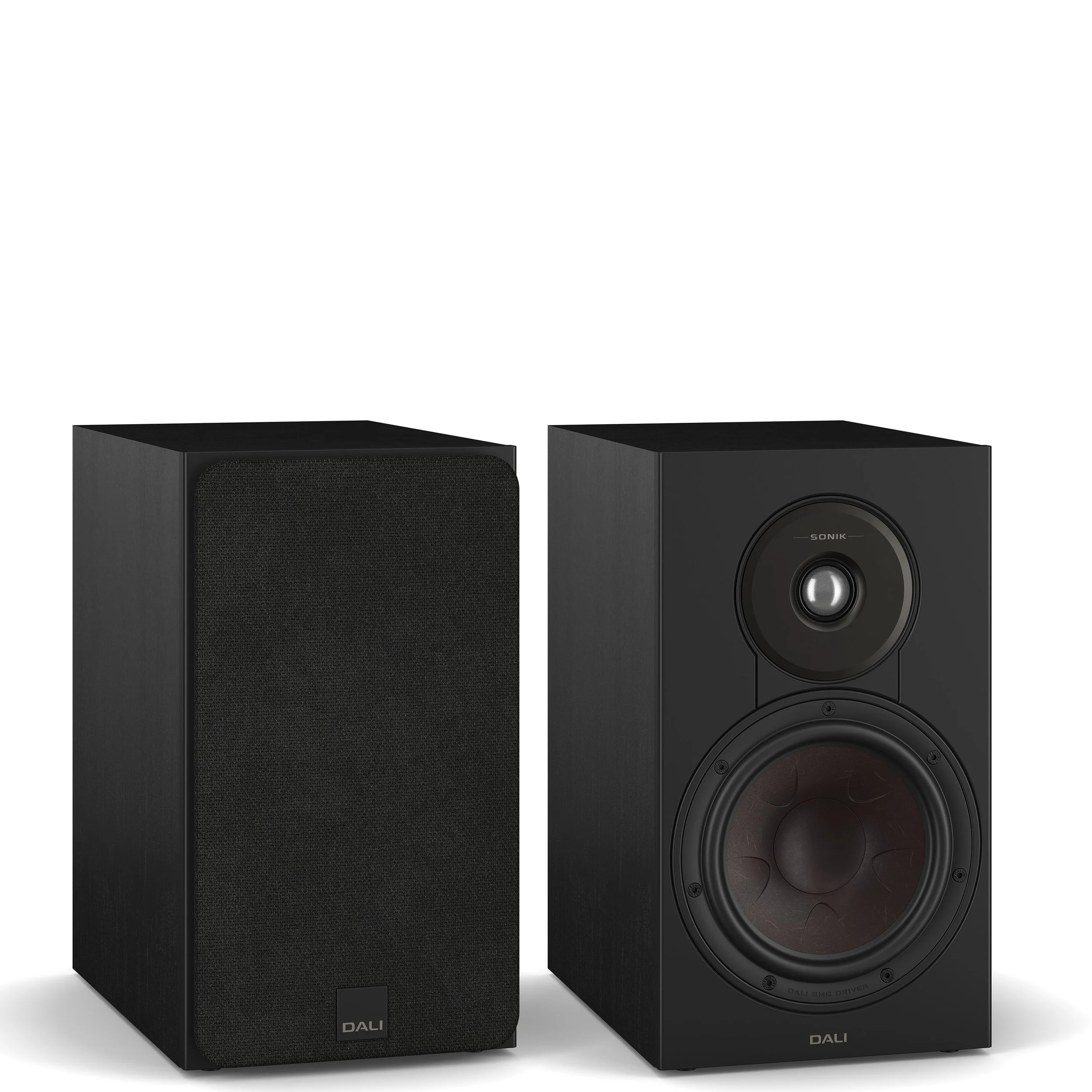 DALI Sonik 3 bookshelf speaker shown in black ash.