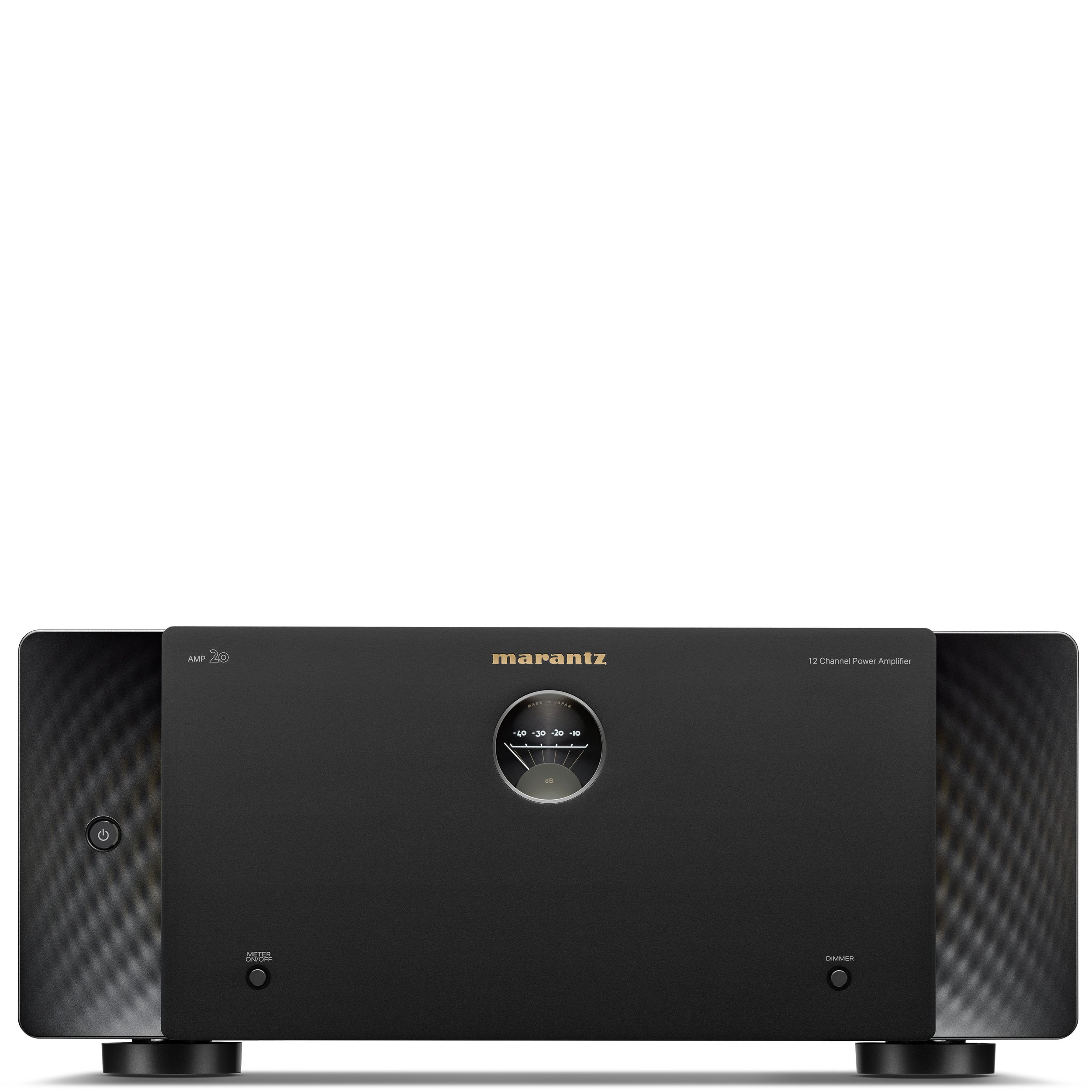 Front view of the Marantz AMP 20 Reference multichannel power amplifier.