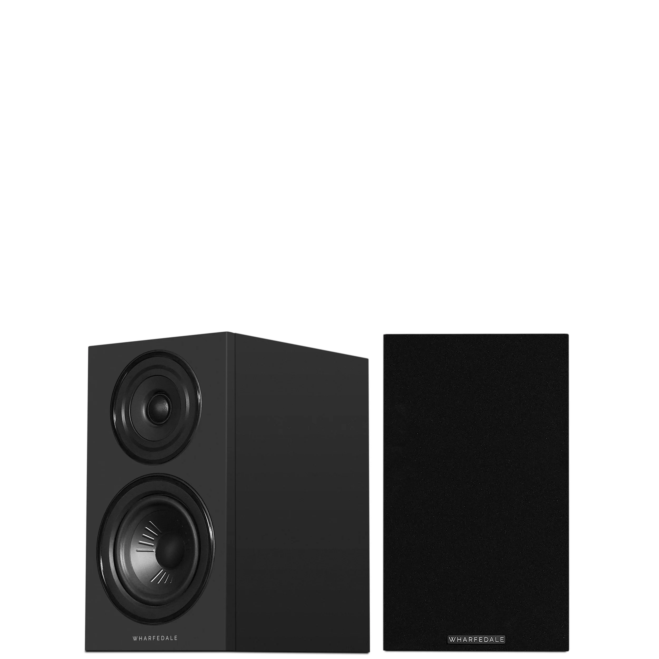 Wharfedale Diamond 12.1i bookshelf speakers shown in black.