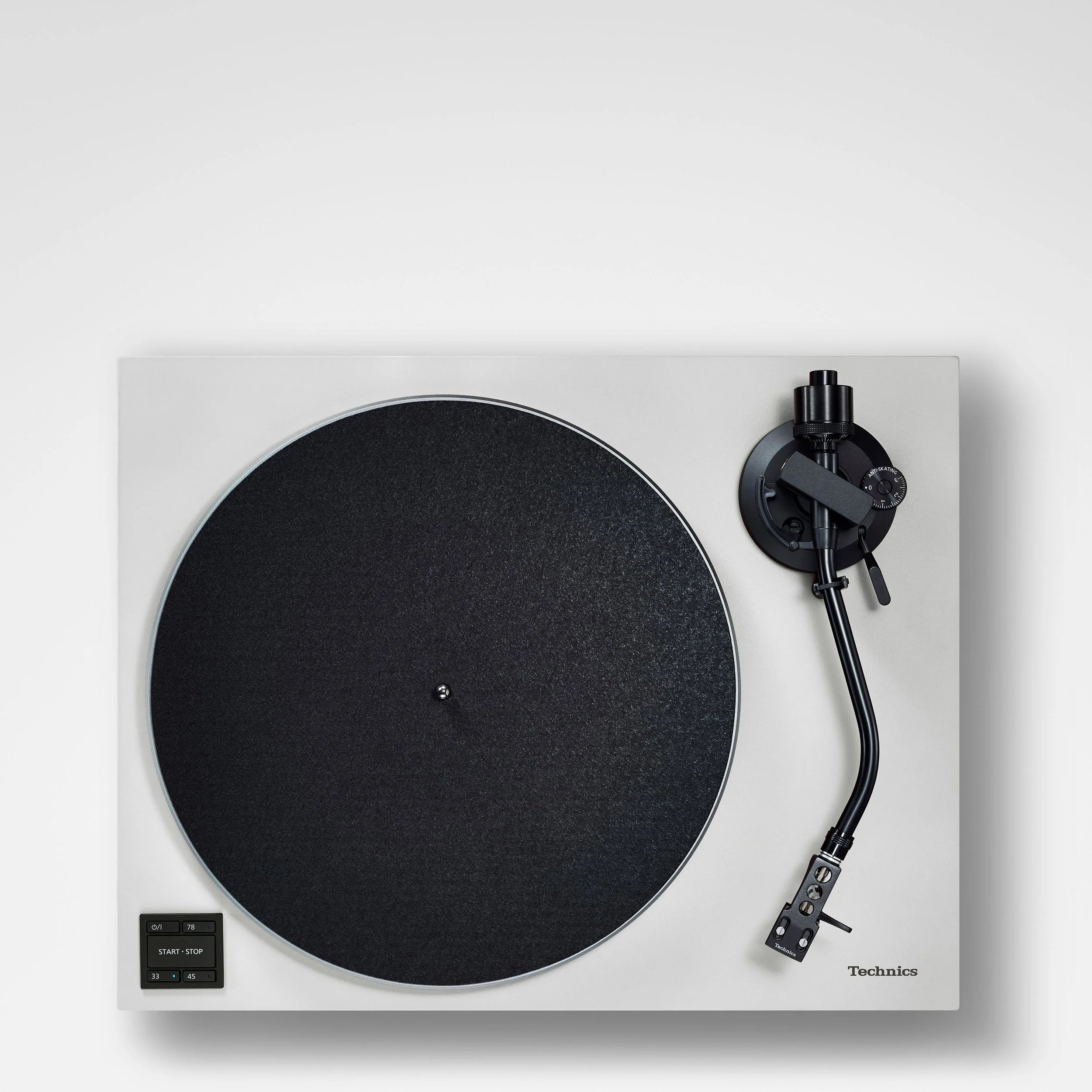 Technics SL-50C direct drive turntable shown in gray.