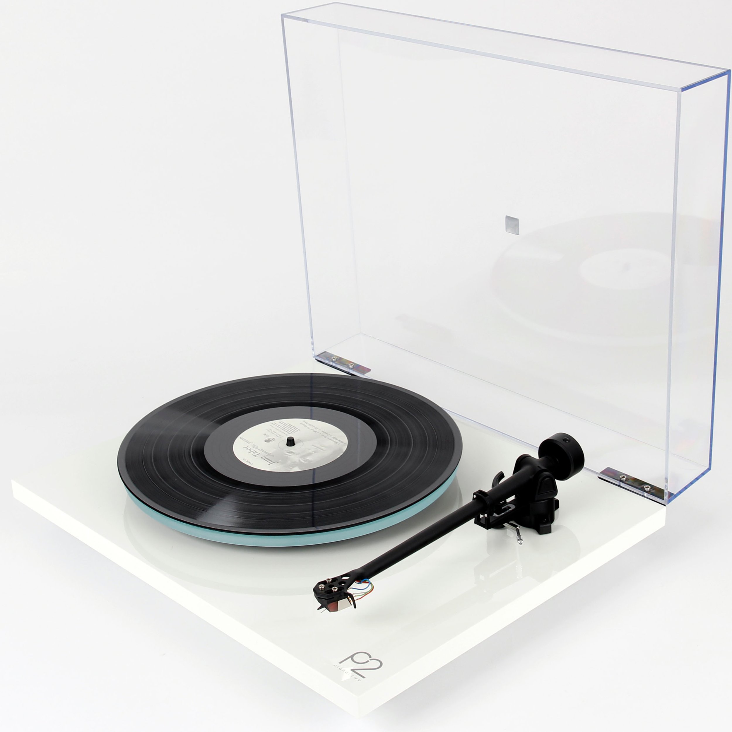 Rega Planar 2 turntable shown in gloss white.