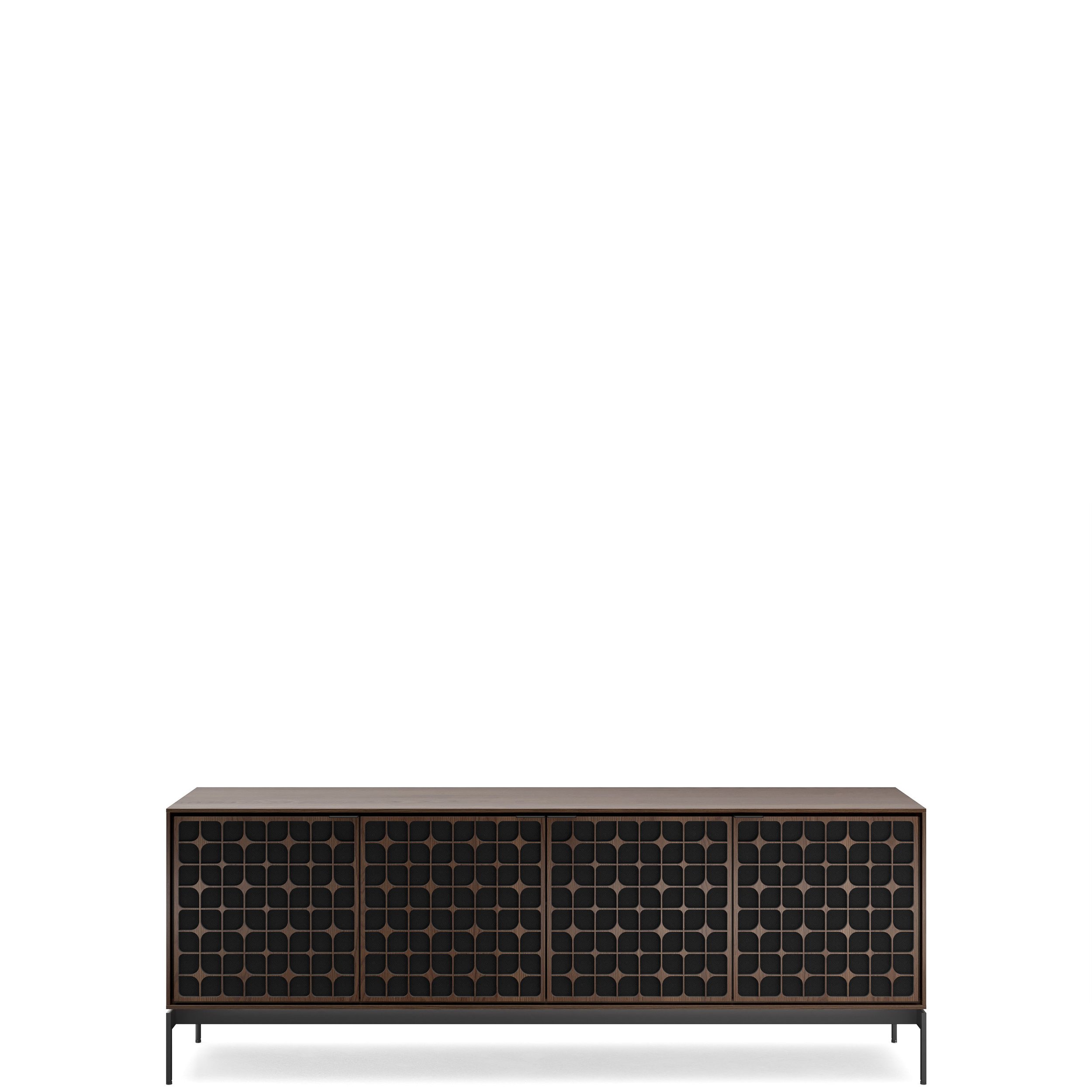 BDI Elements 8709-CS media console shown in toasted oak.