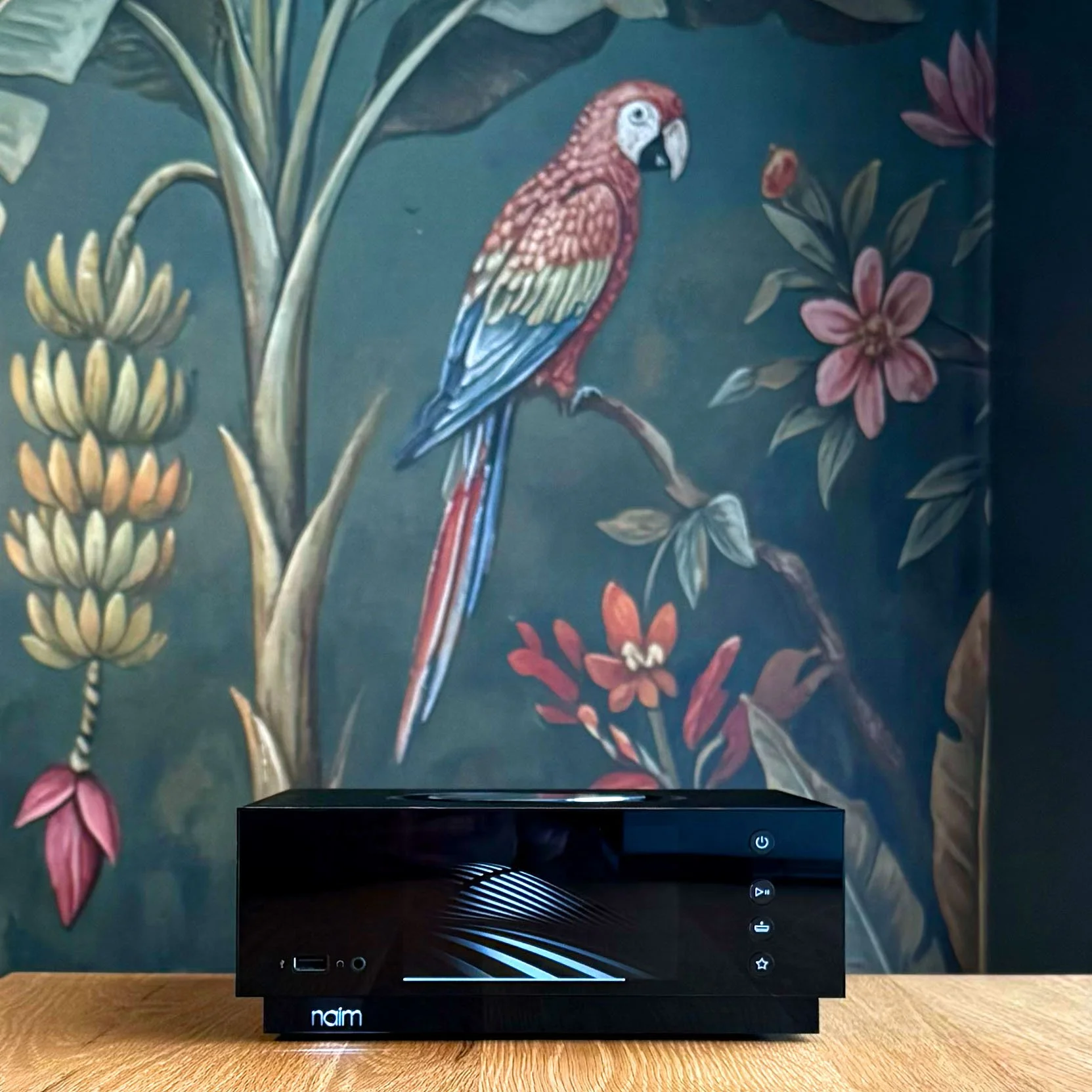 Used Naim Audio Uniti Atom streaming amplifier pictured in the Creative Audio showroom in Winnipeg.