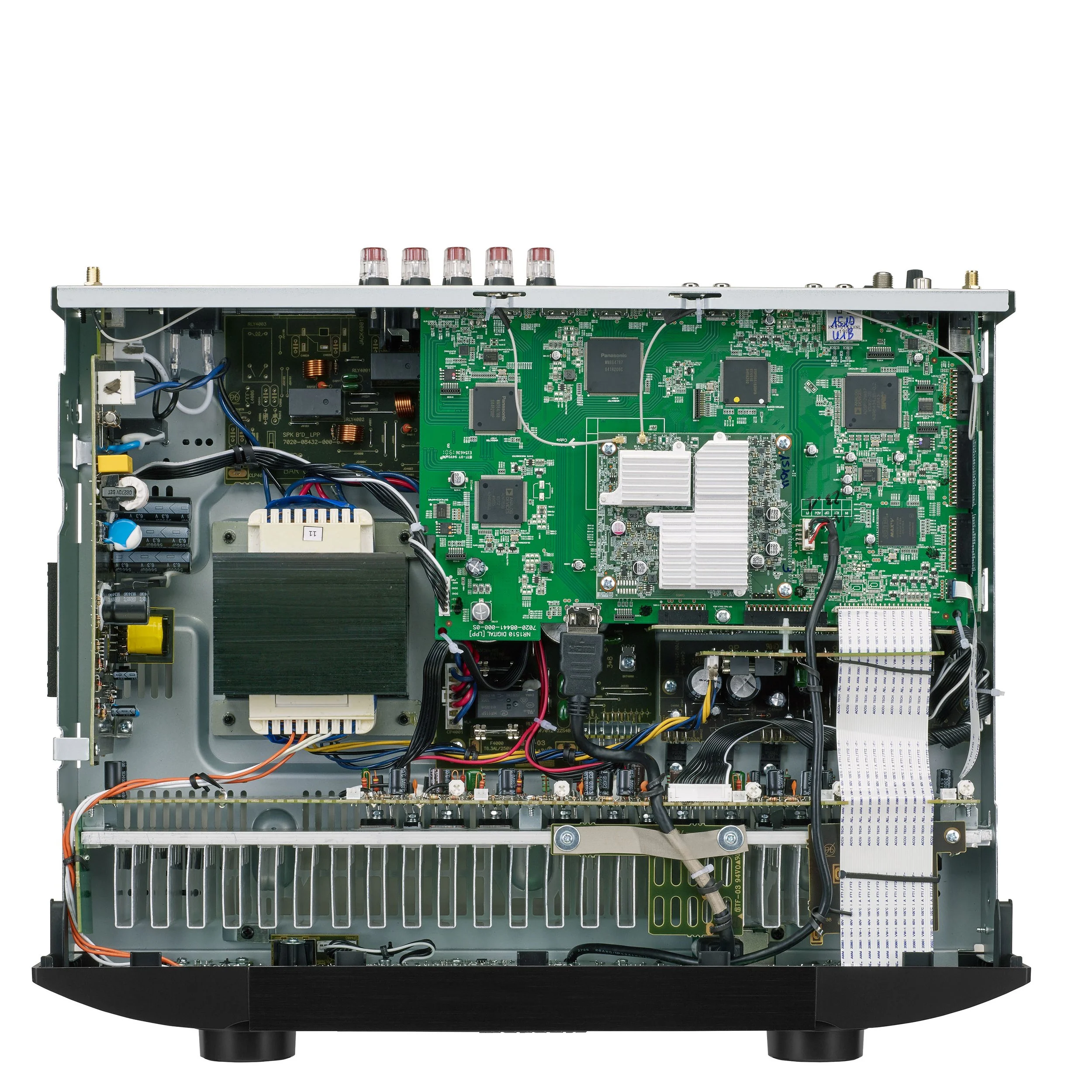 Inside view of the Marantz NR1510 AV surround receiver.