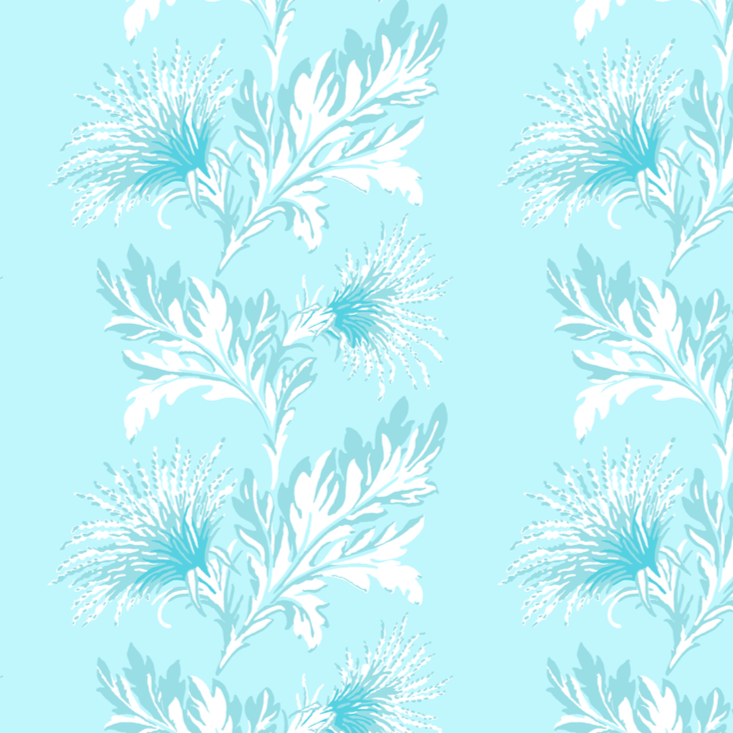 Thistle Cerulean Wallpaper