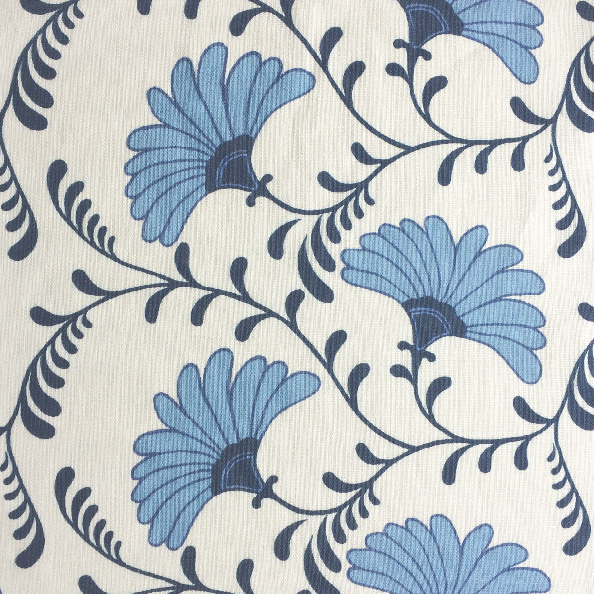 Big Posies: Blue & White