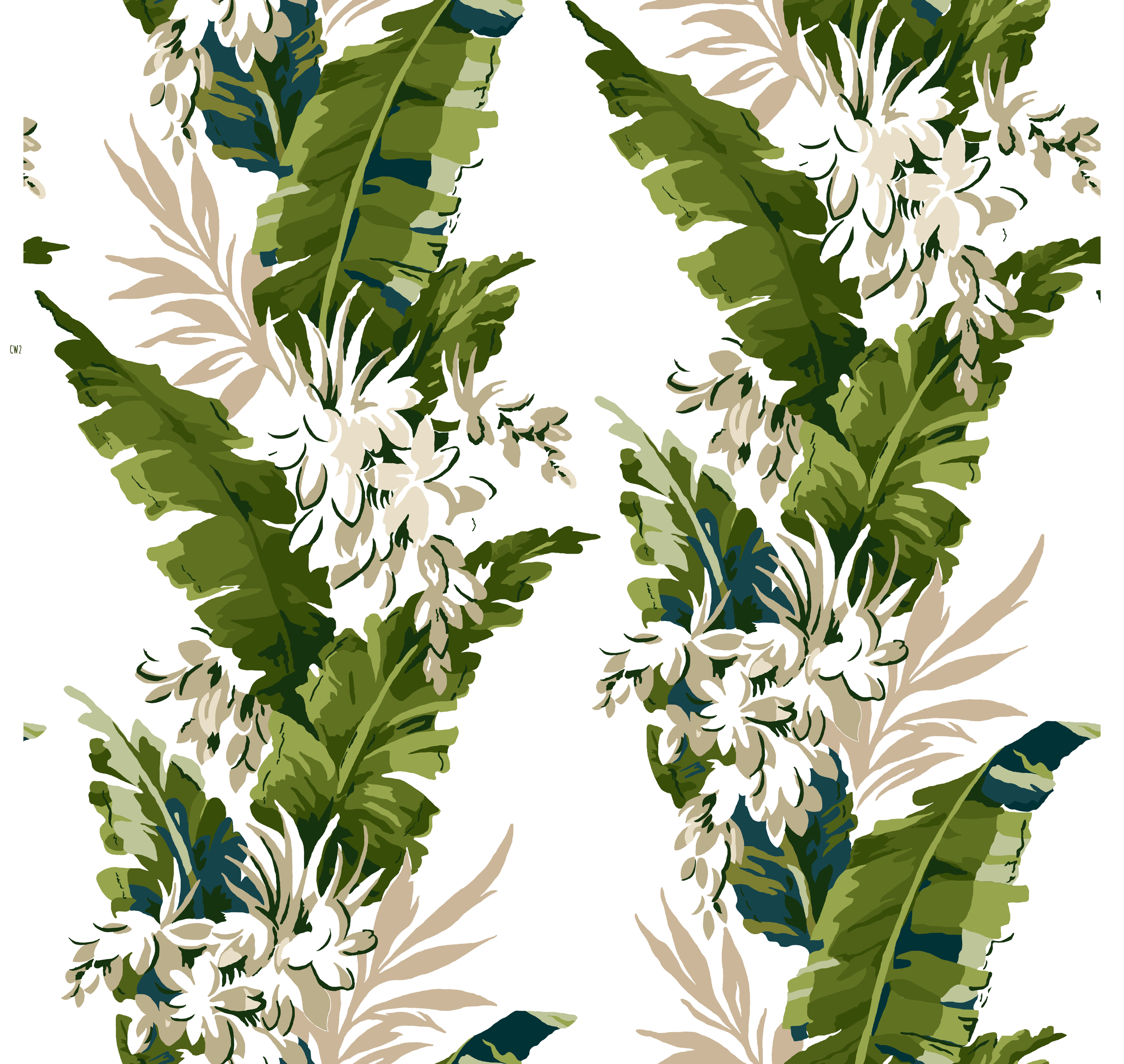 Bananas White Wallpaper
