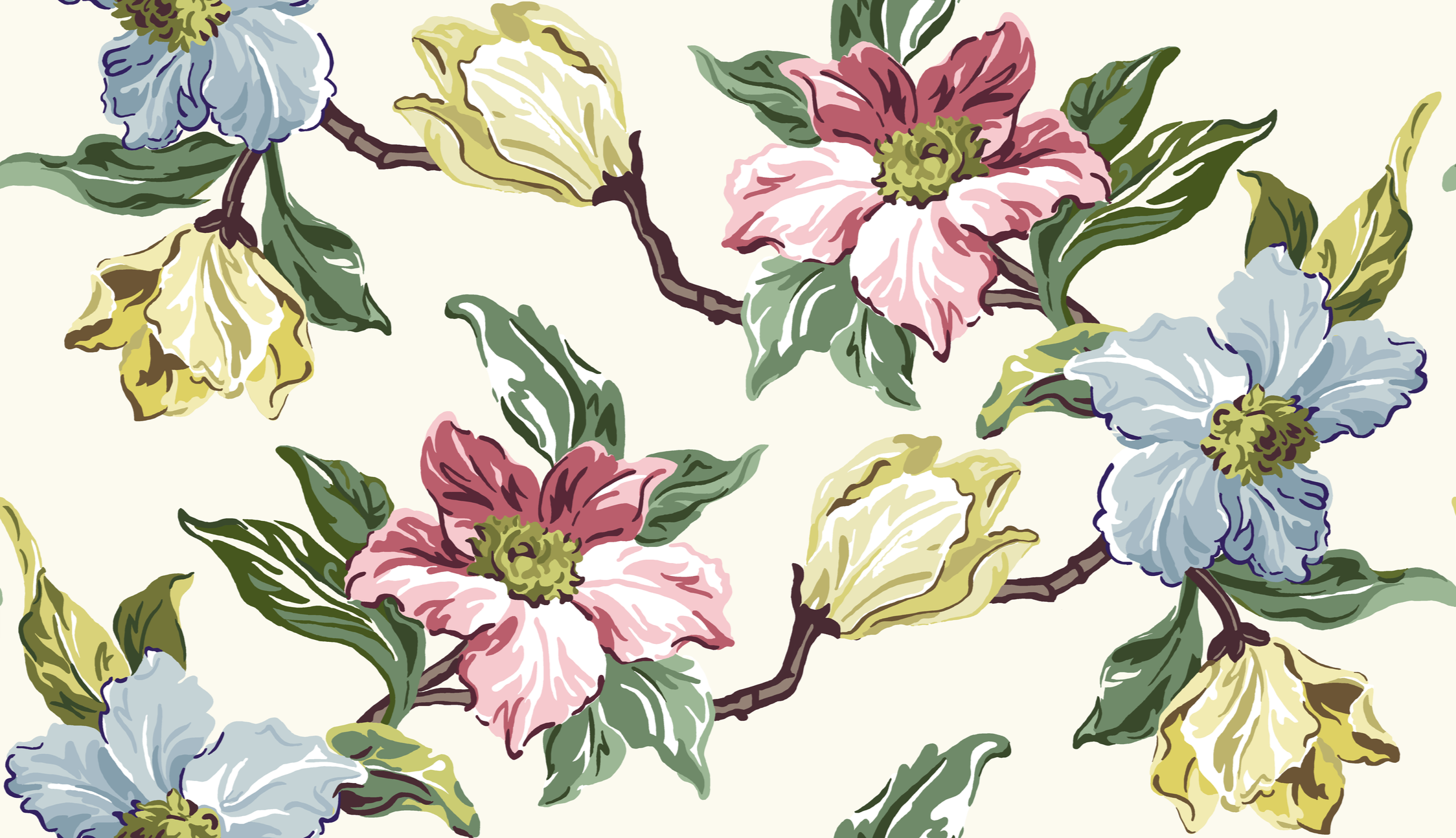Magnolia Multi Wallpaper
