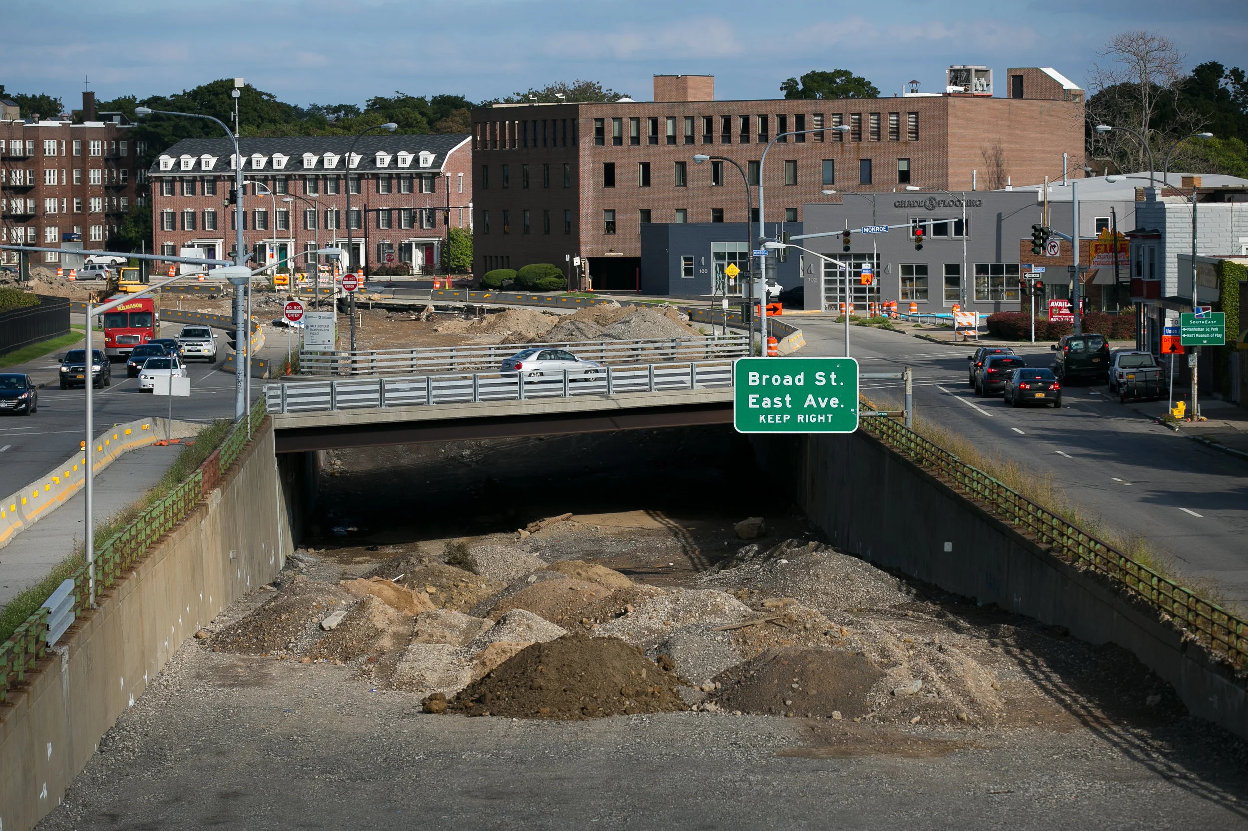 The Inner Loop in Rochester, New York on Tuesday, October 4, 2016. Recently filled in, the eastern segment of the Inner Loop was a sunken expressway that separated downtown from the city's east end.