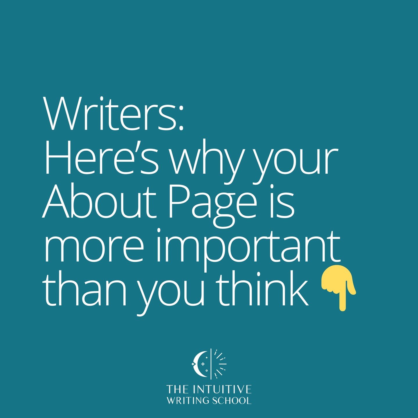 Copywriters, content writers, editors, writing coaches, listen up...

Your About Page on your website is ESSENTIAL!

If you're worried about sharing too much and are a private person, I get it. I think that's why we became writers. 

We're private an