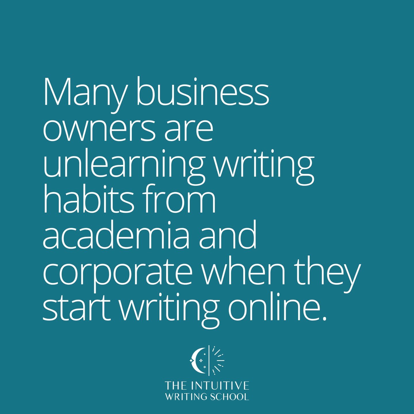 New to writing for your business?

If you come from academia or the corporate world, you may have already noticed how different writing for the online world is. 

And I love it because there are fewer rules!

❌ No run-on sentences.
❌ No head-scratchi