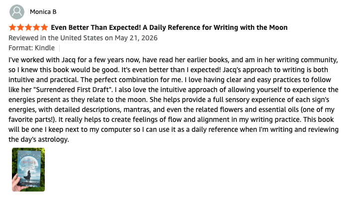 Writing with the Moon book review from Monica B