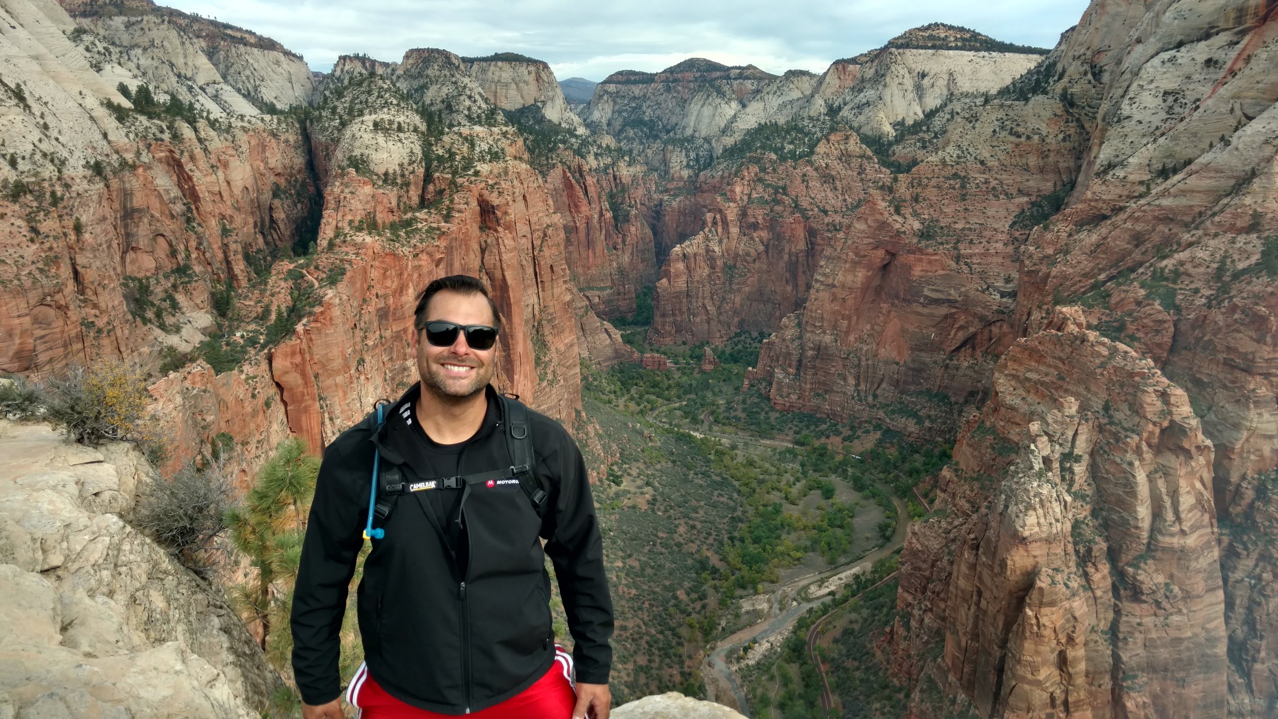 At the top of Angels Landing