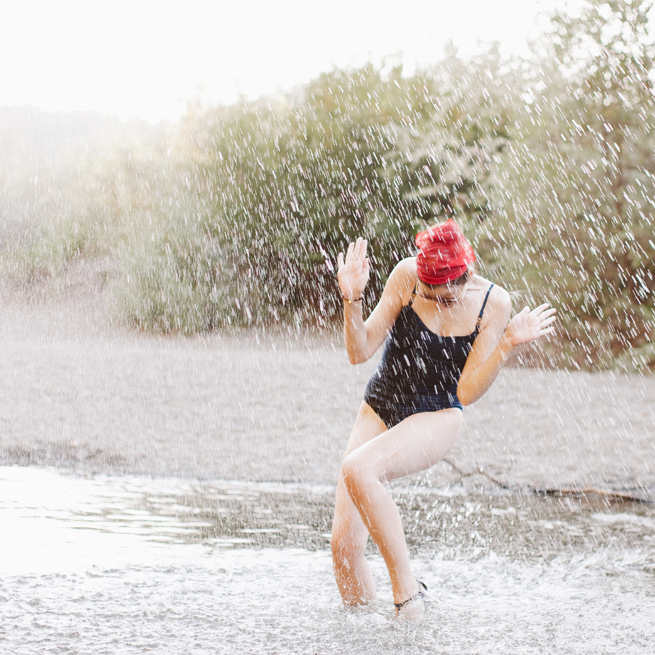 Russian River Inner Tubing Engagement Session San Francisco Wedding