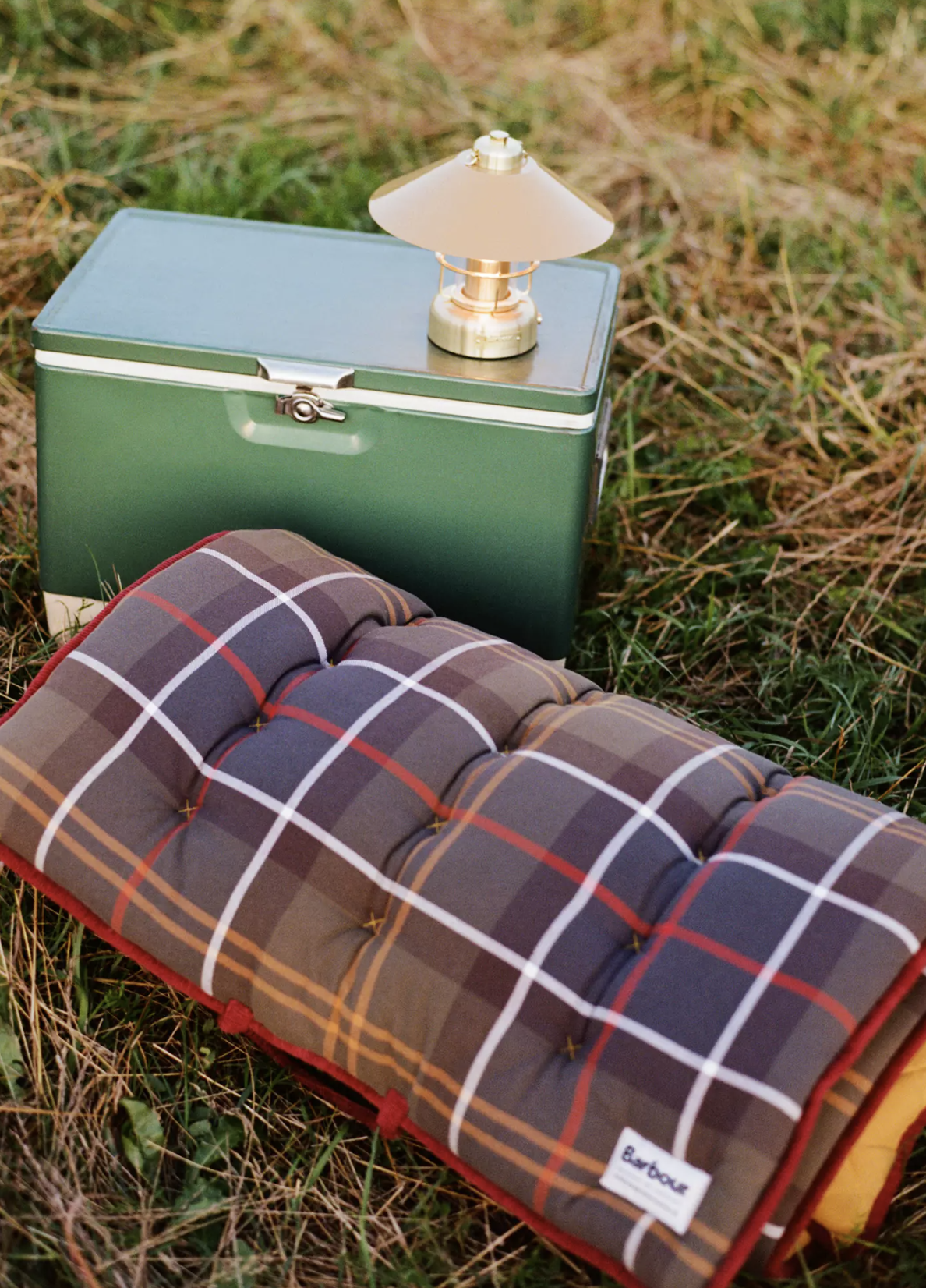 Barbour x Anthropologie LED Lantern & Floor Mattress- Styled Photo