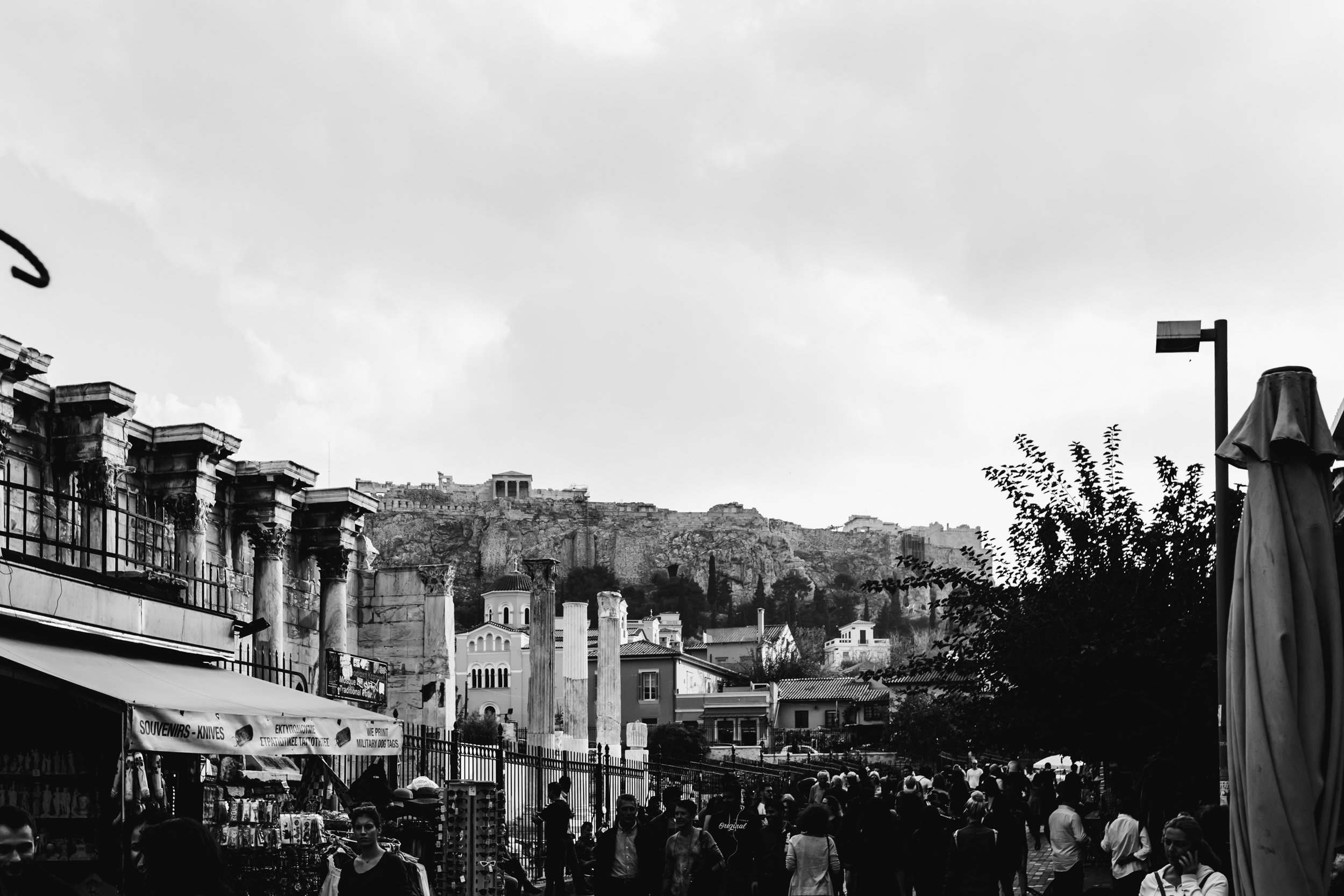Acropolis overlooking the vintage street markets