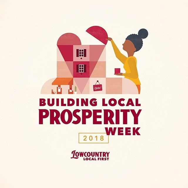 Building Local Prosperity Week is here! 📣❤️
_____________________  If you love the unique culture and character of Charleston, consider a donation to @Lowcountrylocal. We work tirelessly to support local businesses and to prevent our city from becom