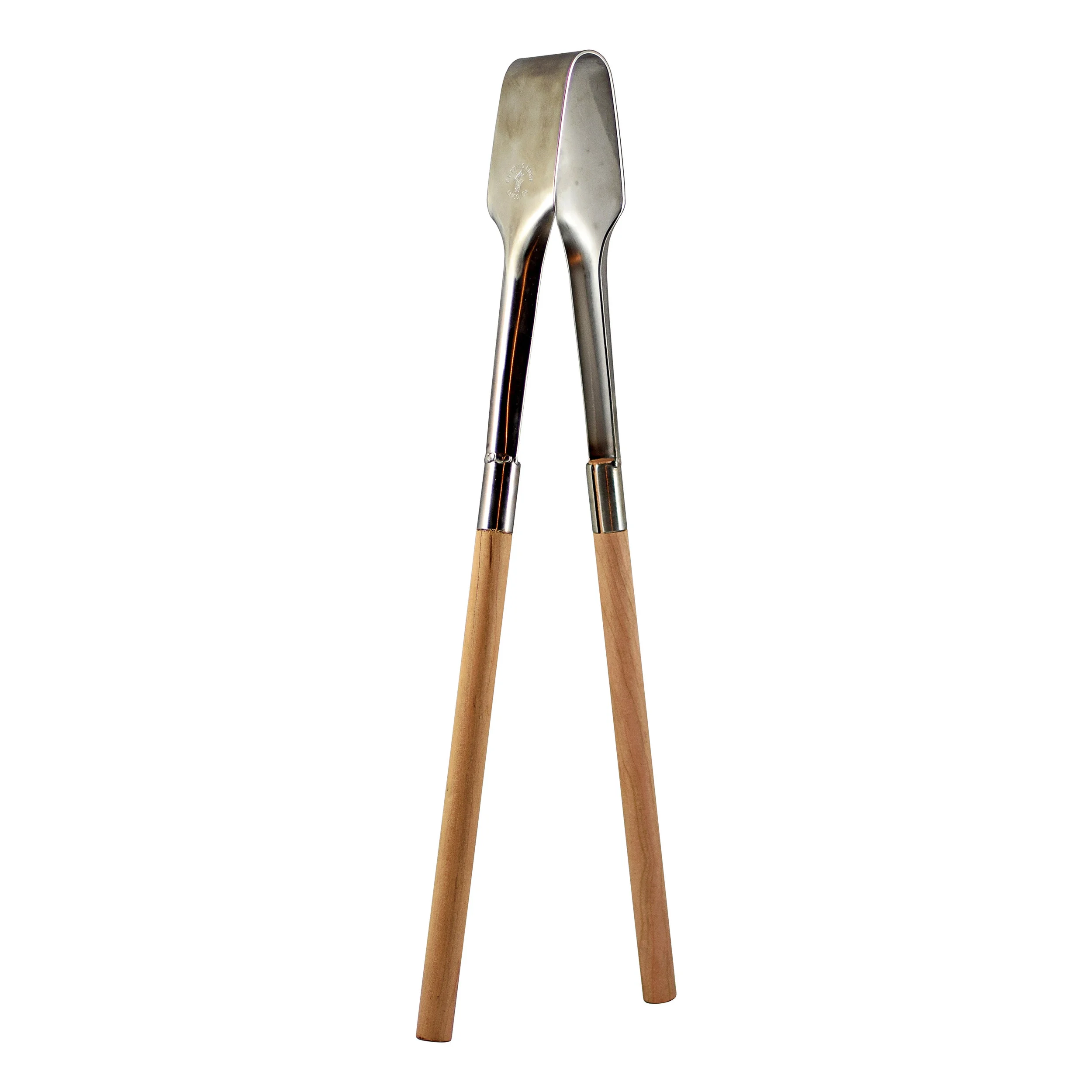 side view of Parchoffi jack handle with wooden handles installed with a white background