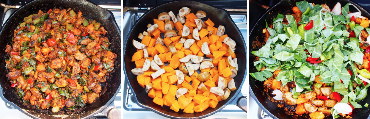 Here's are a few of the steps that the hash underwent to turn into the perfect breakfast! 