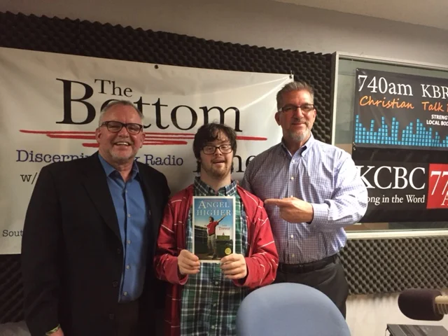  Robert and Trevor Hendershot were interviewed by Roger Marsh on The Bottom Line Show, which was broadcast to a live audience of over two hundred thousand listeners. Robert and Trevor helped celebrate World Down Syndrome Day, discussed their new book, Angel for Higher , and described their vision to transform the pro-life, special needs culture of the world...one sports stadium at a time.