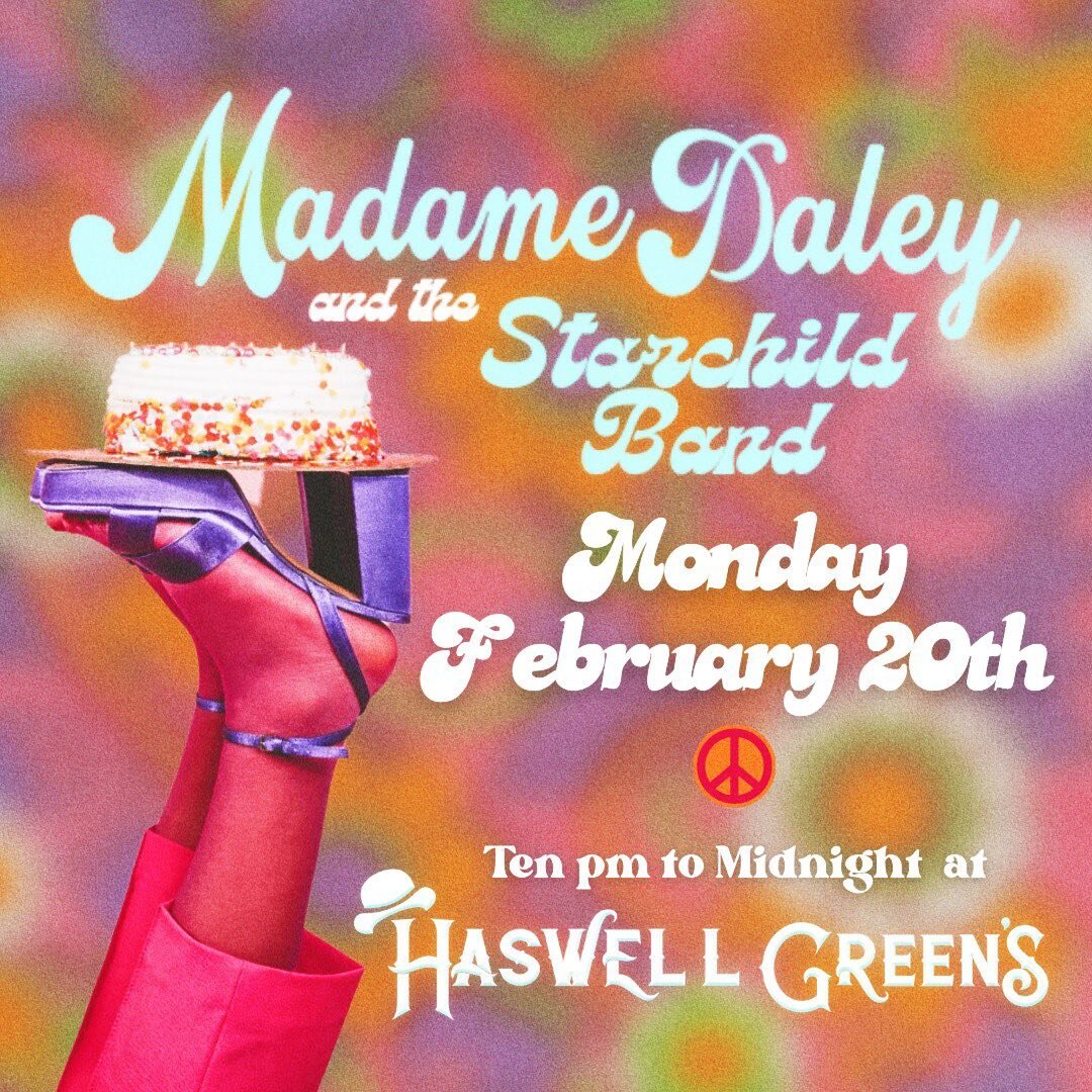 hey friends! ring in my 26th year tomorrow at midnight to close out our gig at haswell green&rsquo;s. Show starts at 10pm - cover tunes, drinks and the starchild band as always 🎂🎈