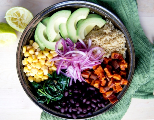 Nutrition Tip: Fill your plate with at least 50% (or more!) vegetables- they're good for your body and good for your brain, mood and happiness too.
