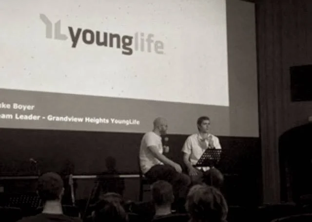 Joe Graves introducing Luke Boyer from Young Life to Central City.