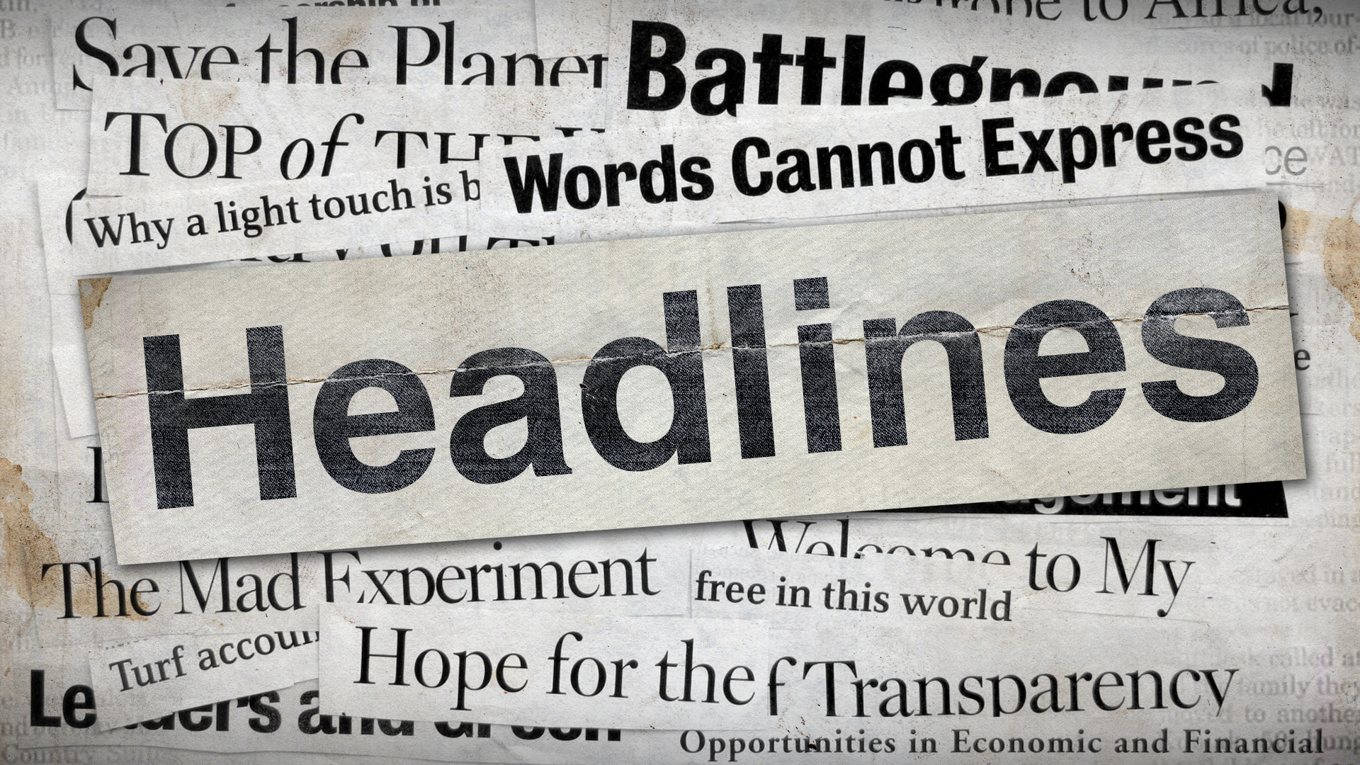 Headlines - Week 1: Introduction and Politics