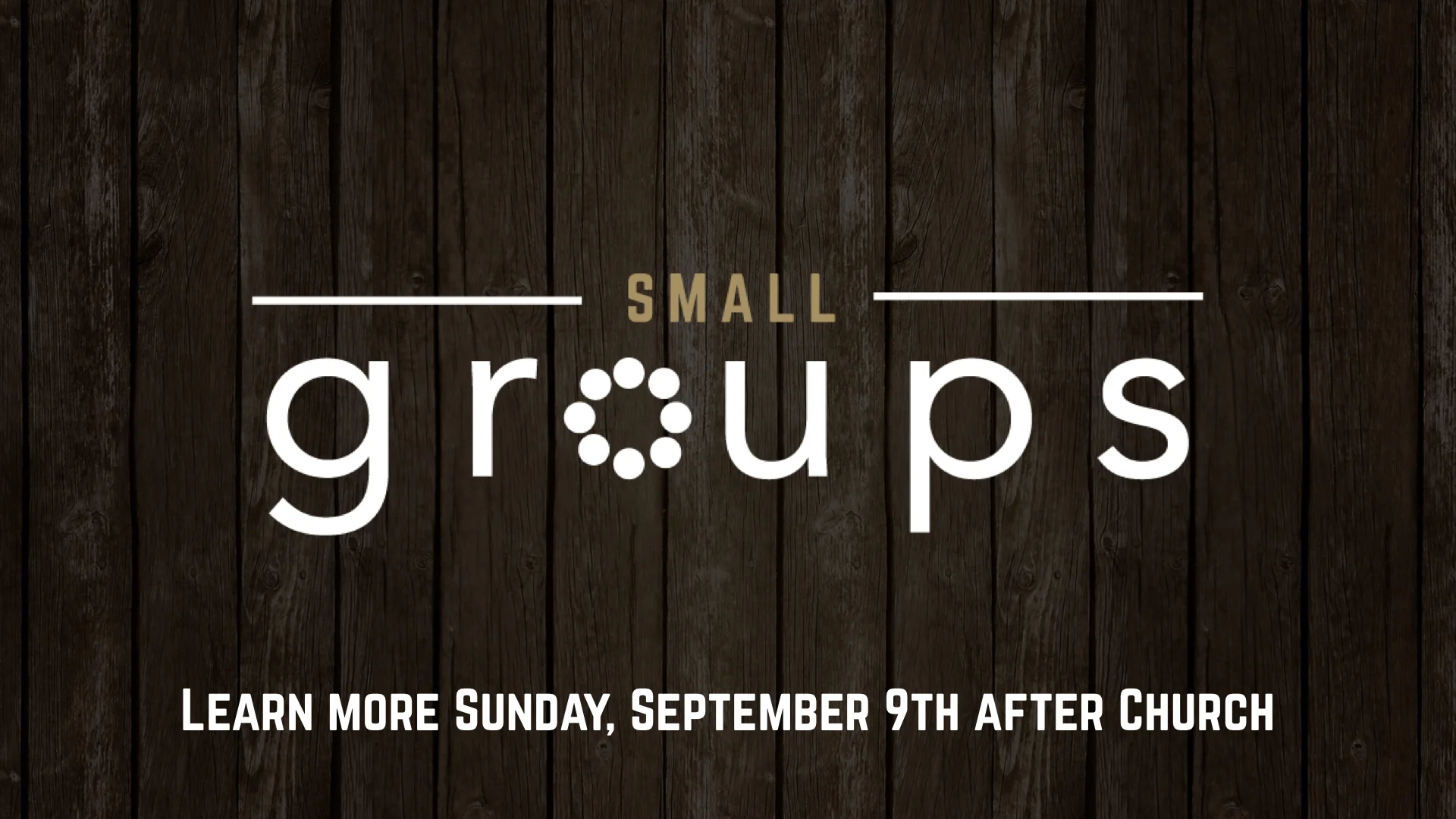 Small Groups