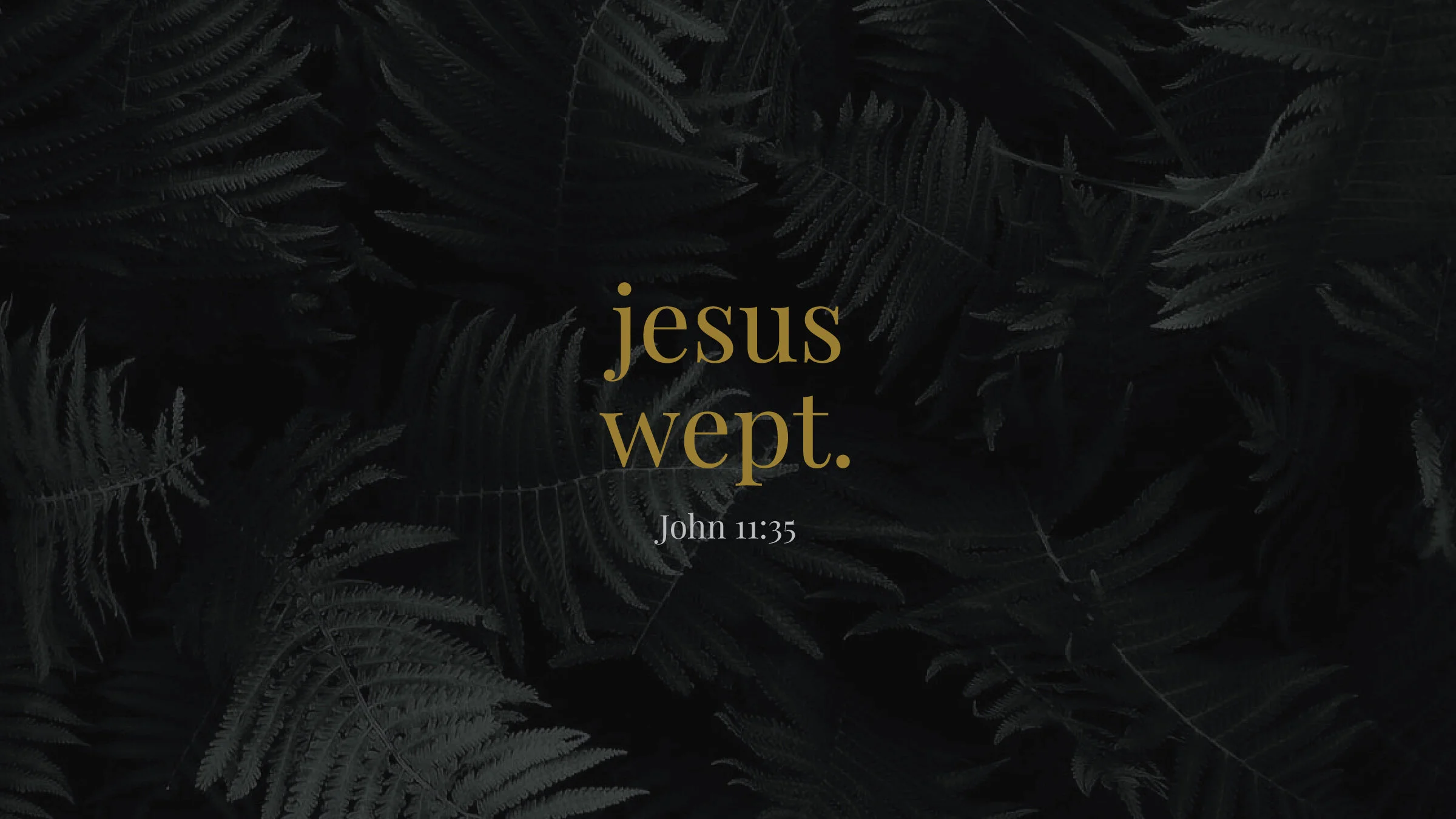 Jesus Wept - Palm Sunday