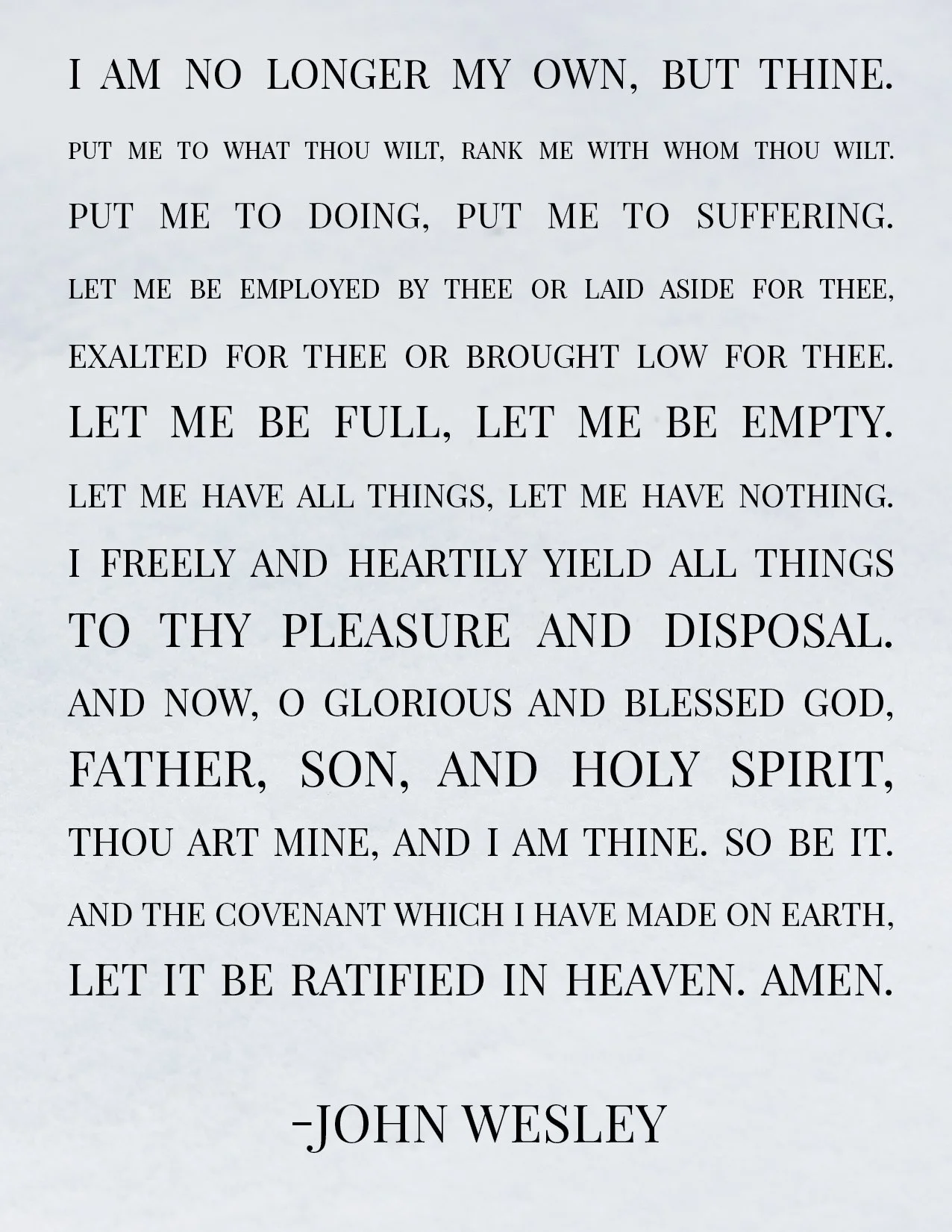 Wesleyan Covenant Prayer