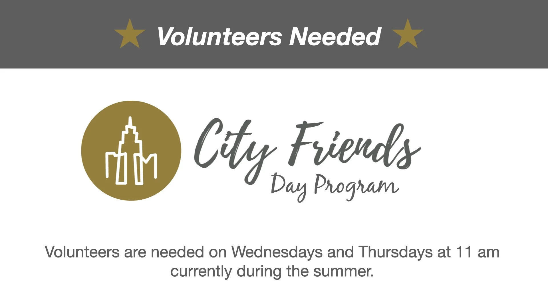 City Friends Day Program