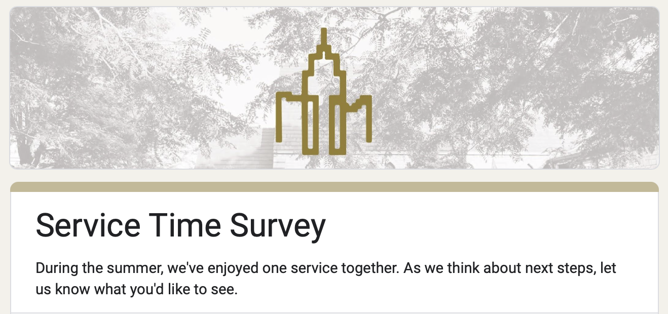 Service Time Survey