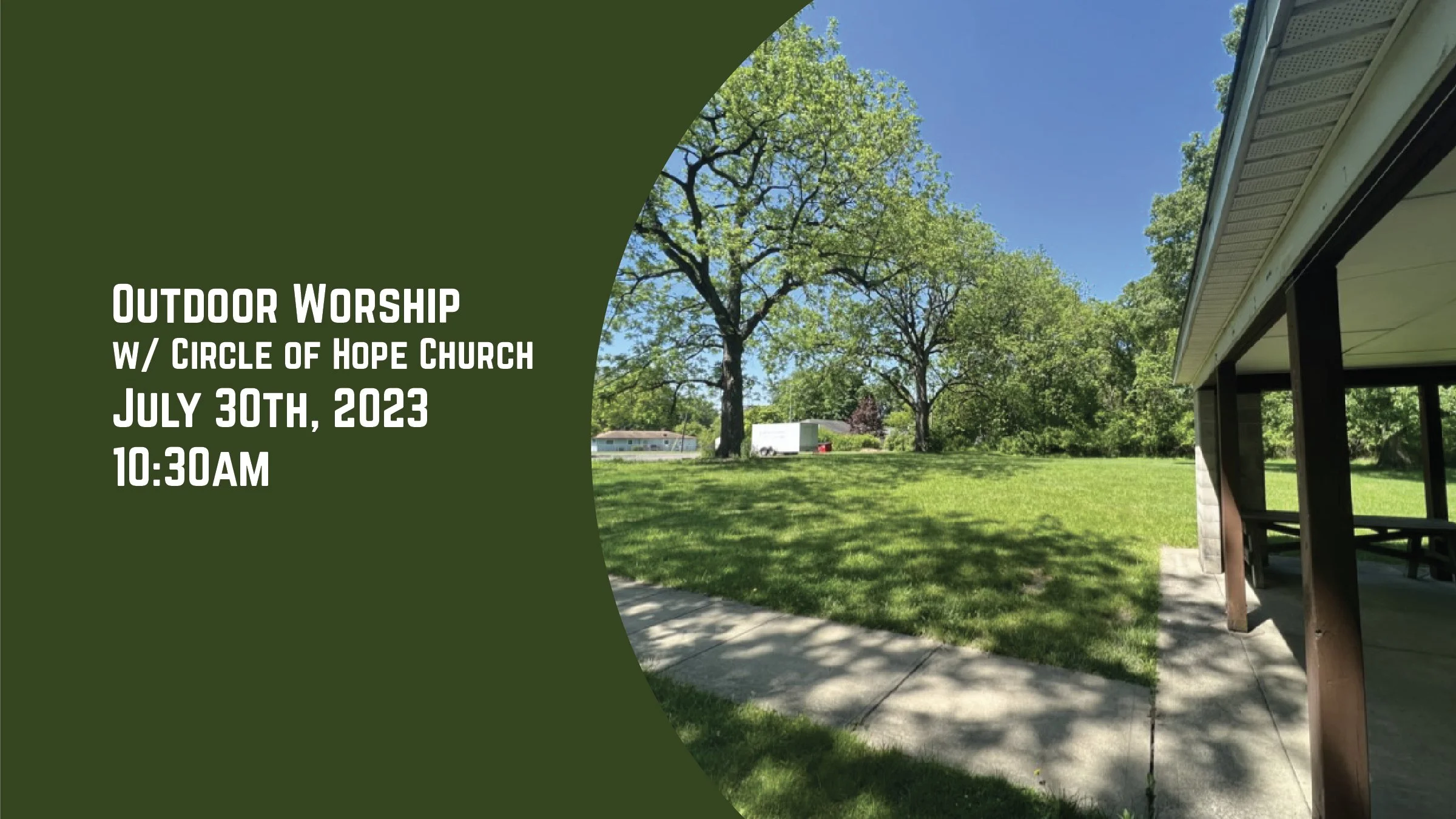 Outdoor worship w/ Circle of Hope