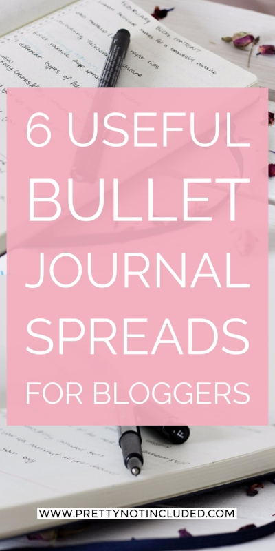 6 Useful Bullet Journal Spreads For Bloggers | Including trackers and how to create a simple and flexible editorial calendar on one page.