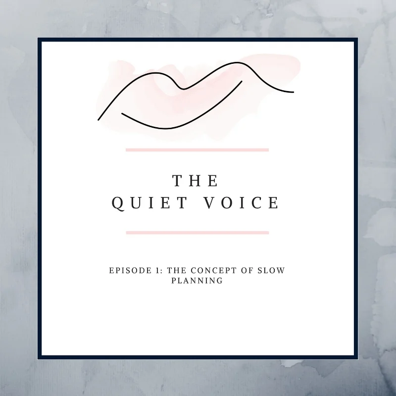 the quiet voice podcast Episode 1: The Concept of Slow Planning