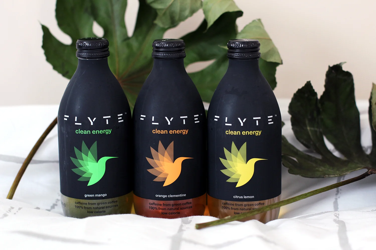 Flyte clean energy drinks with green coffee extract and natural sweetners.